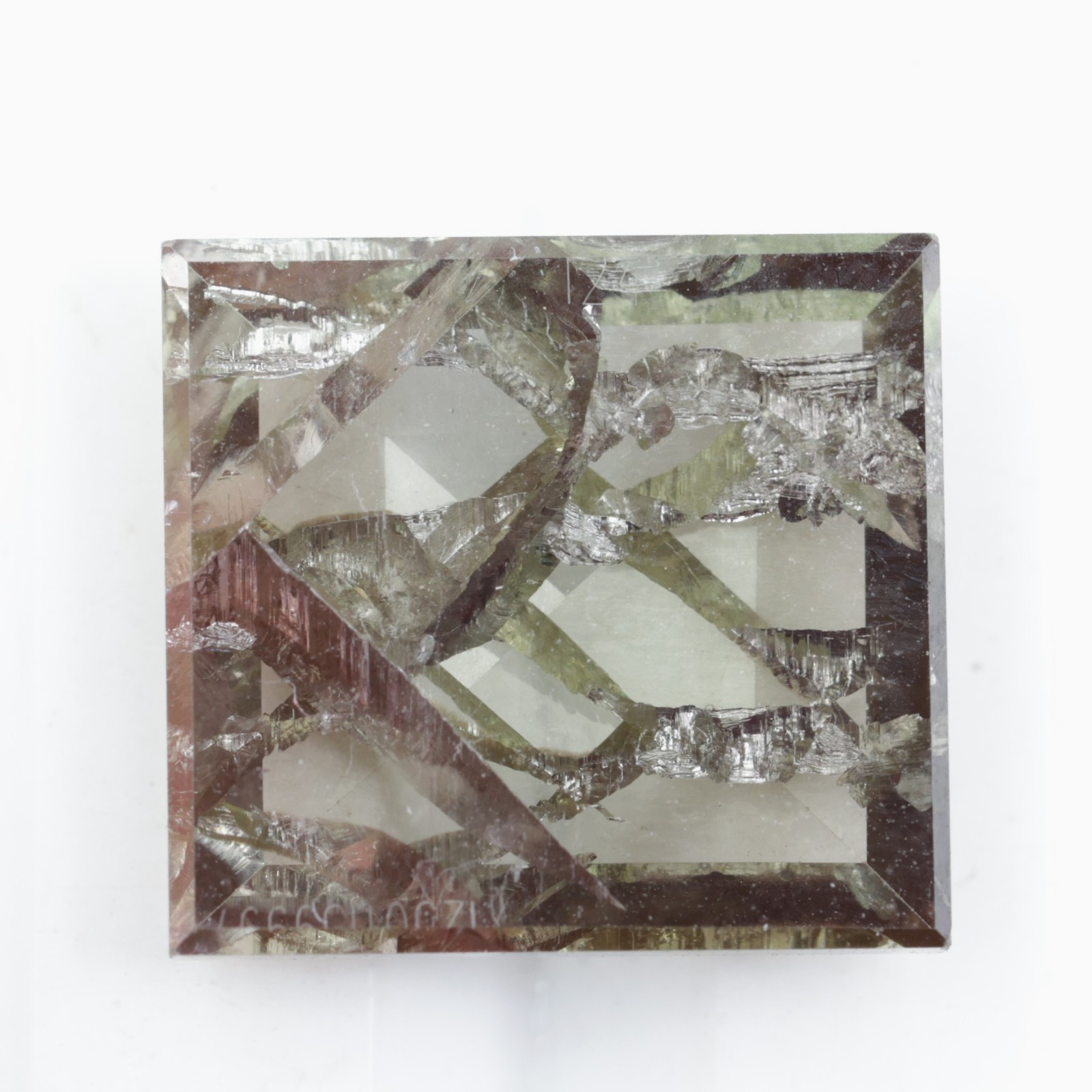 2.69Ct Square Cut Diamond Greenish-Grey Colored Diamond Use For Engagement Ring