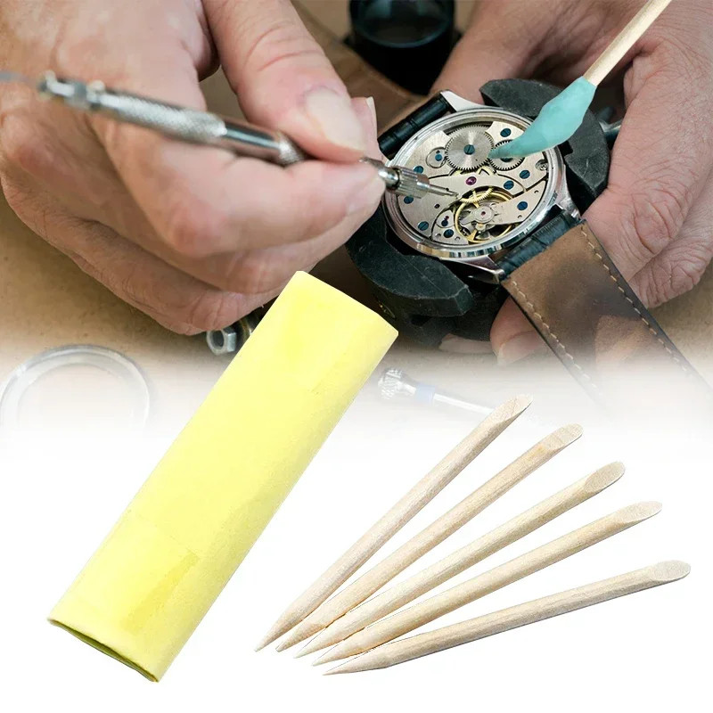 Watch Parts Movement Cleaning Clay Green Rubber Putty Cleaner With Wooden Stick