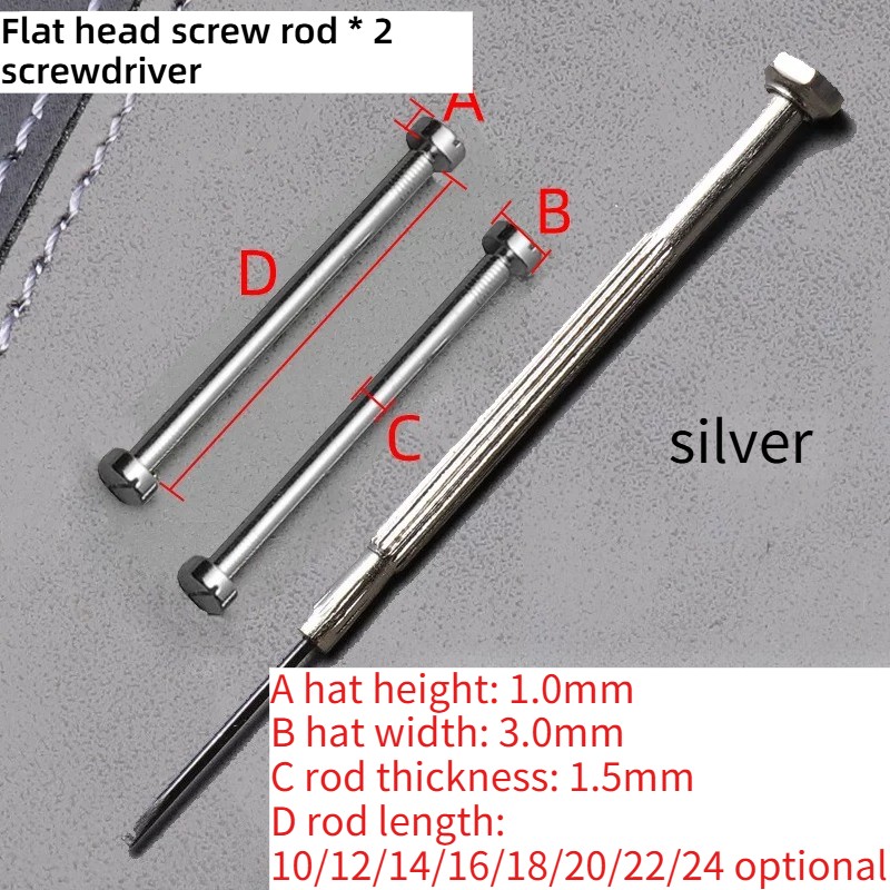 Strap Screw Rod Notch Strap Connection Rod Stainless Steel Watch Strap Rod