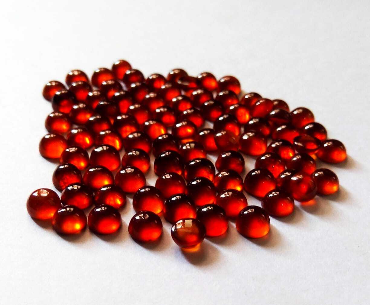 5 mm Natural Hessonite Garnet Round Cabochon Loose Gemstones Ring,Jewelry Making