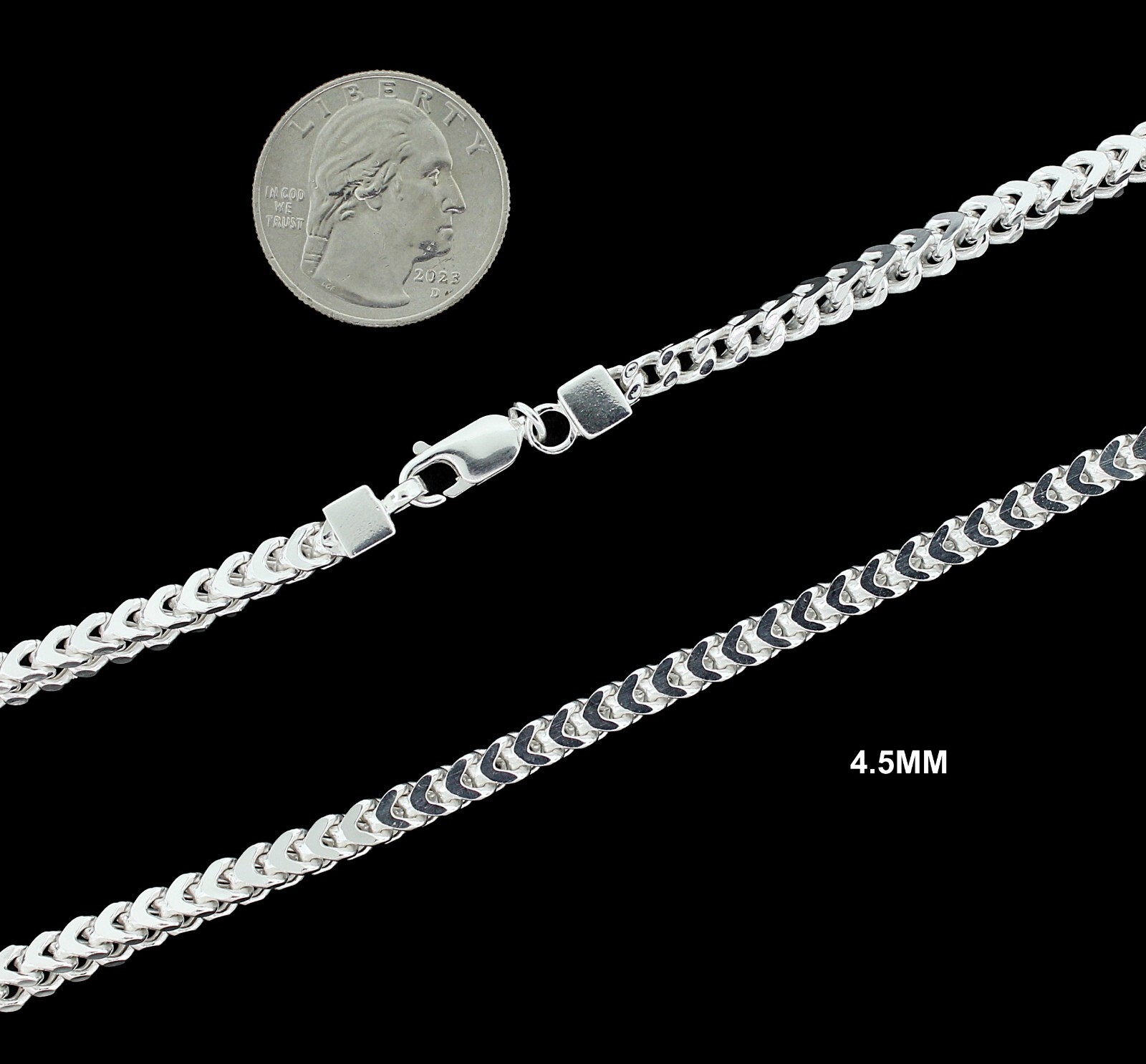 Real SOLID 925 Sterling Silver FRANCO BOX LINK CHAIN Necklace or Bracelet UNISEX