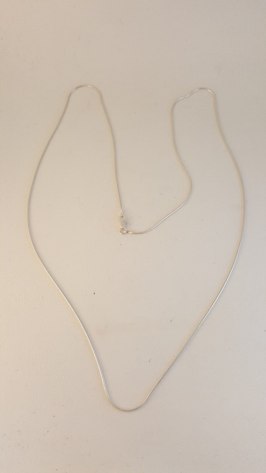 Sterling silver snake chain necklace rope slinky 30″ long Italy Italian lobster