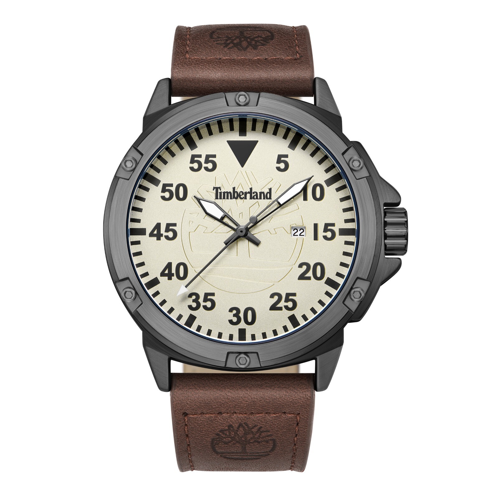 Timberland Men’s Analog Watch With Date Indicator With Leather Band TDWGB9002802