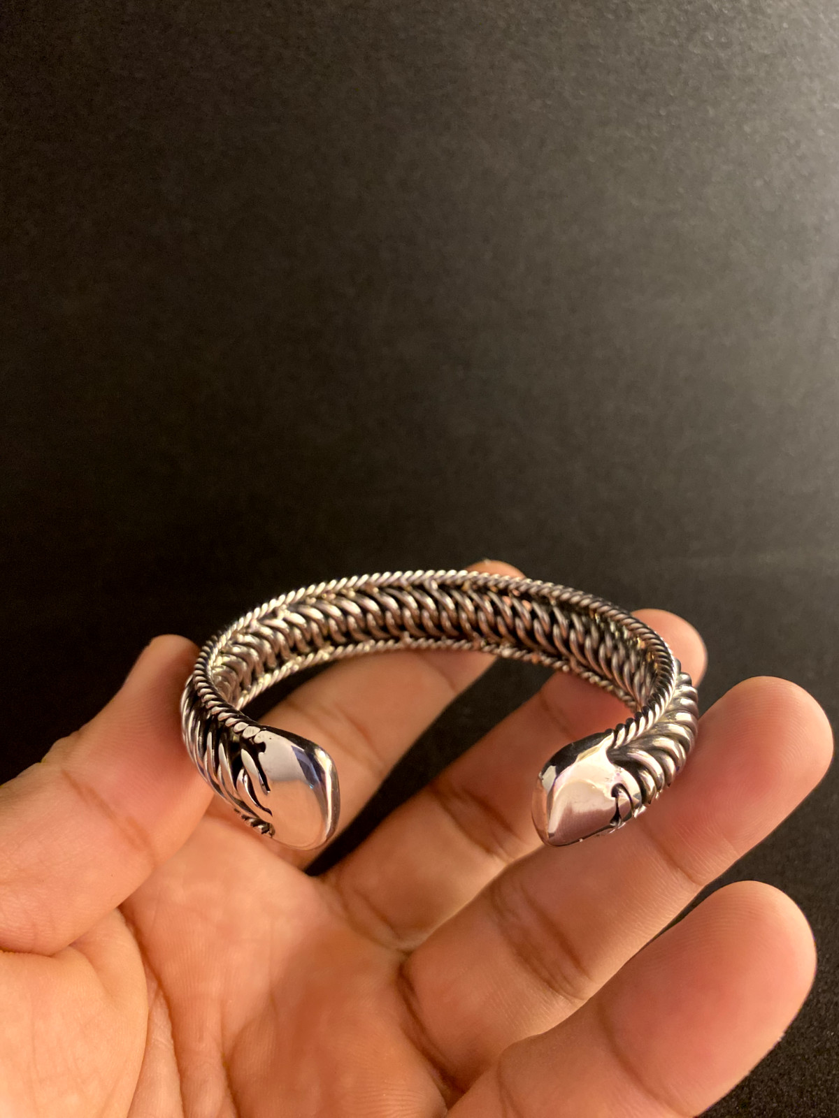 Bracelets Bangle Handmade Stainless Steel welding wire Silver Color #38