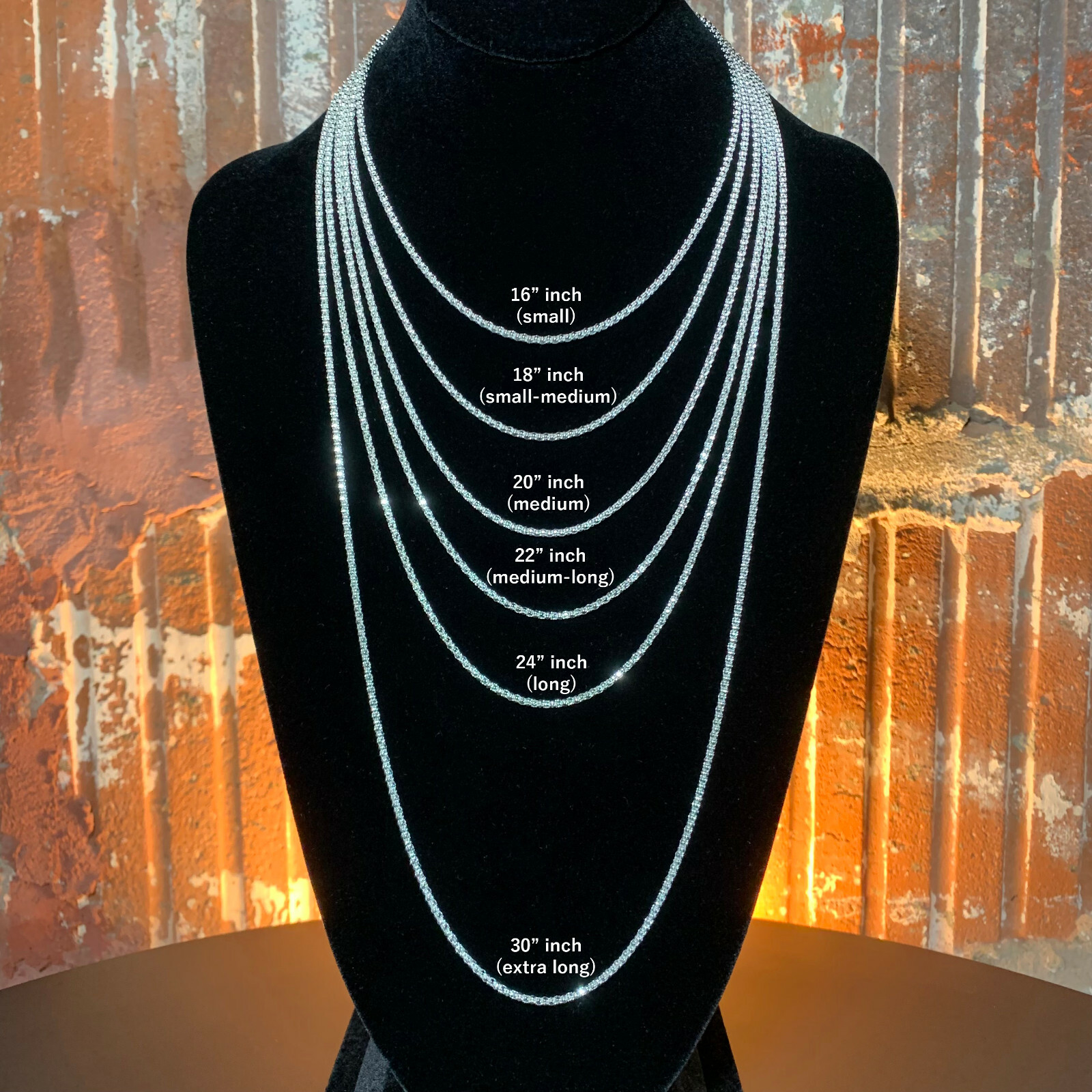 Real 925 Sterling Silver Diamond Cut Popcorn Chain Necklace Made in Italy
