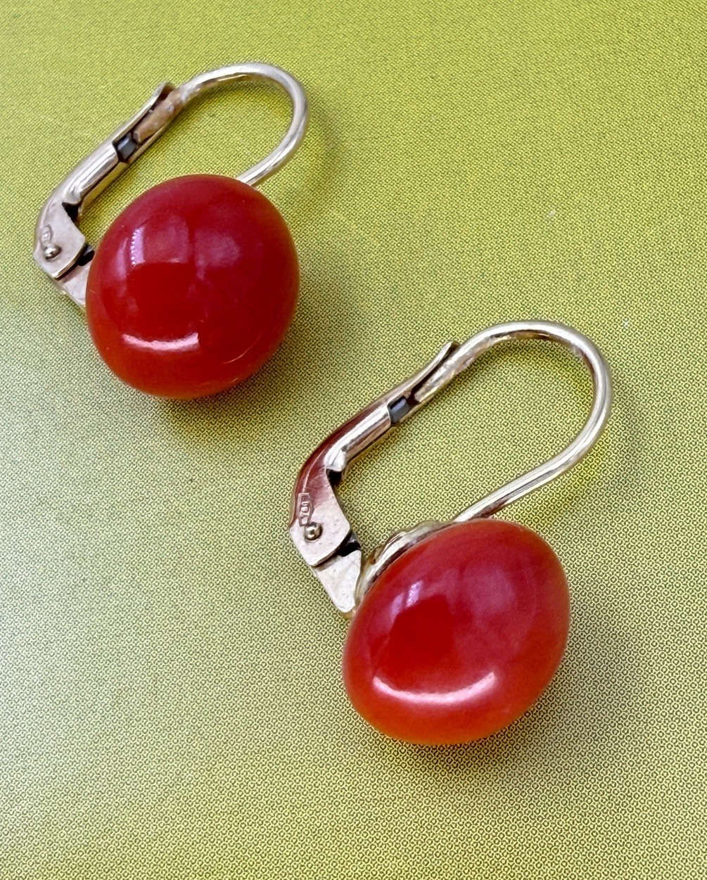 earrings earrings CORAL red MEDITERRANEAN CORAL gold 18KT GOLD-750