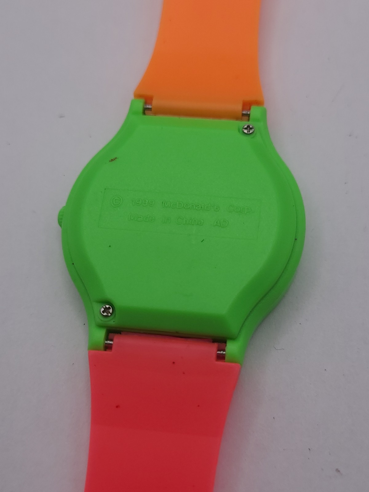 McDonald’s Neon Color DIGITAL HANDS Watch 1989 VINTAGE WORKING NEW BATTERY