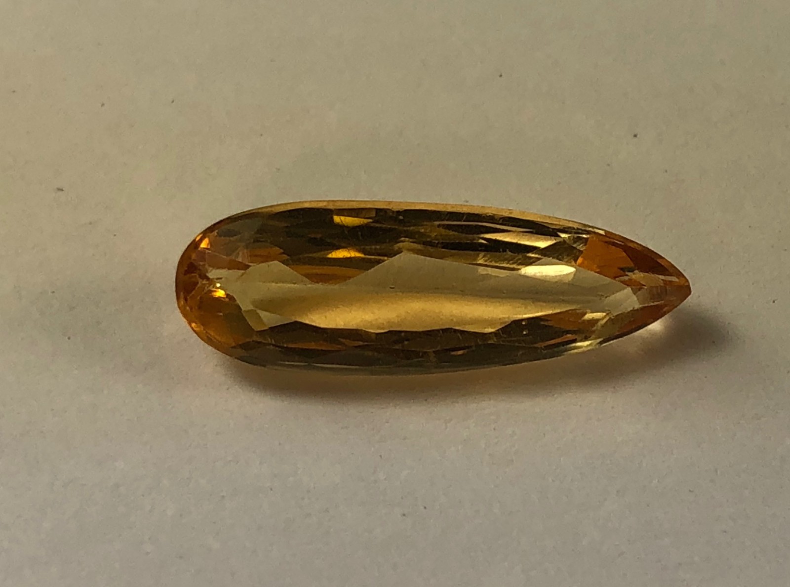 Imperial Topaz 3.52 Ct Clarity IF Pear Cut Natural Golden Brazil I057
