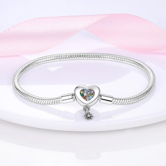 Heart Charm Bracelet, Love Bracelet, Bracelet For Charm, Beaded Heart Bracelet