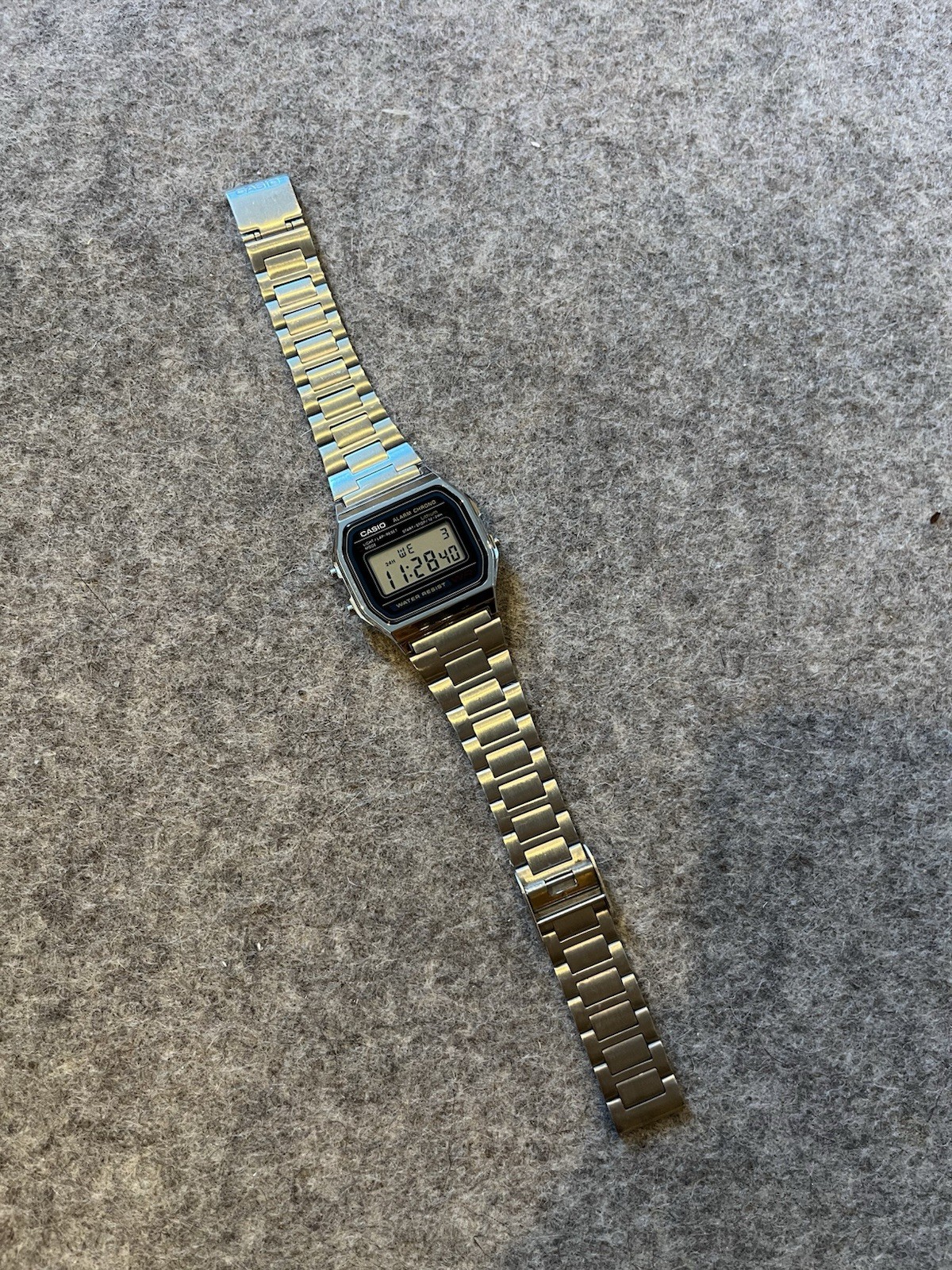 Genuine CASIO A158W Digital Quartz Watch Stainless Steel Silver Classic Works EC