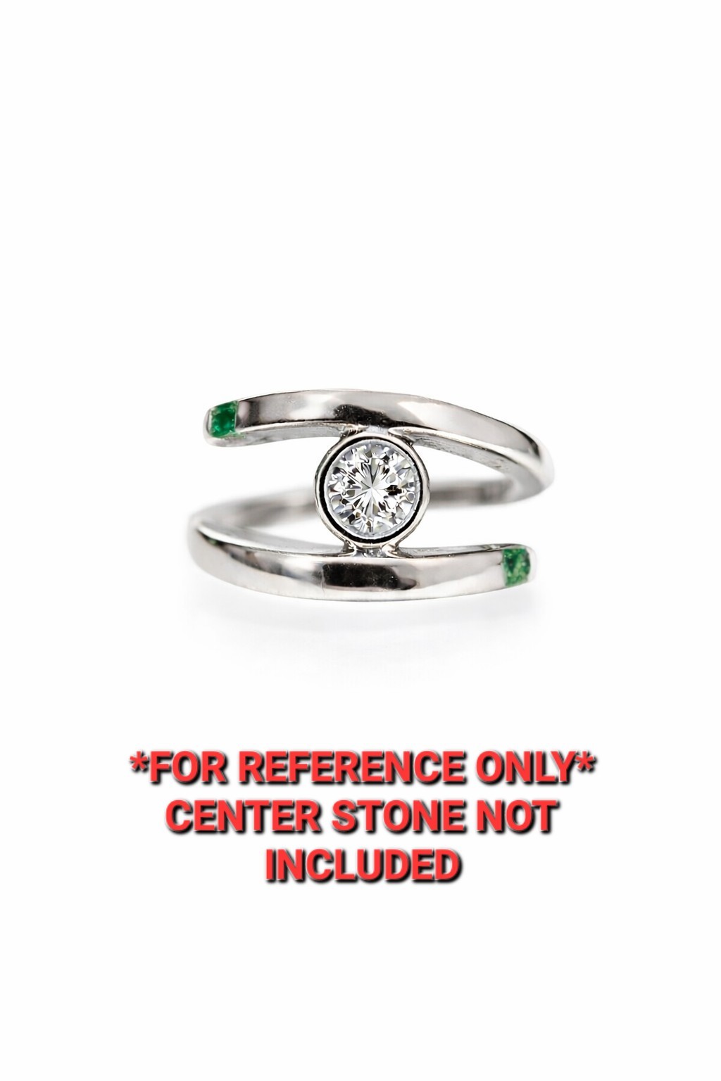 14K Solid White Gold 5g Custom Emerald Ring Remount Setting Size 5.5 Handmade