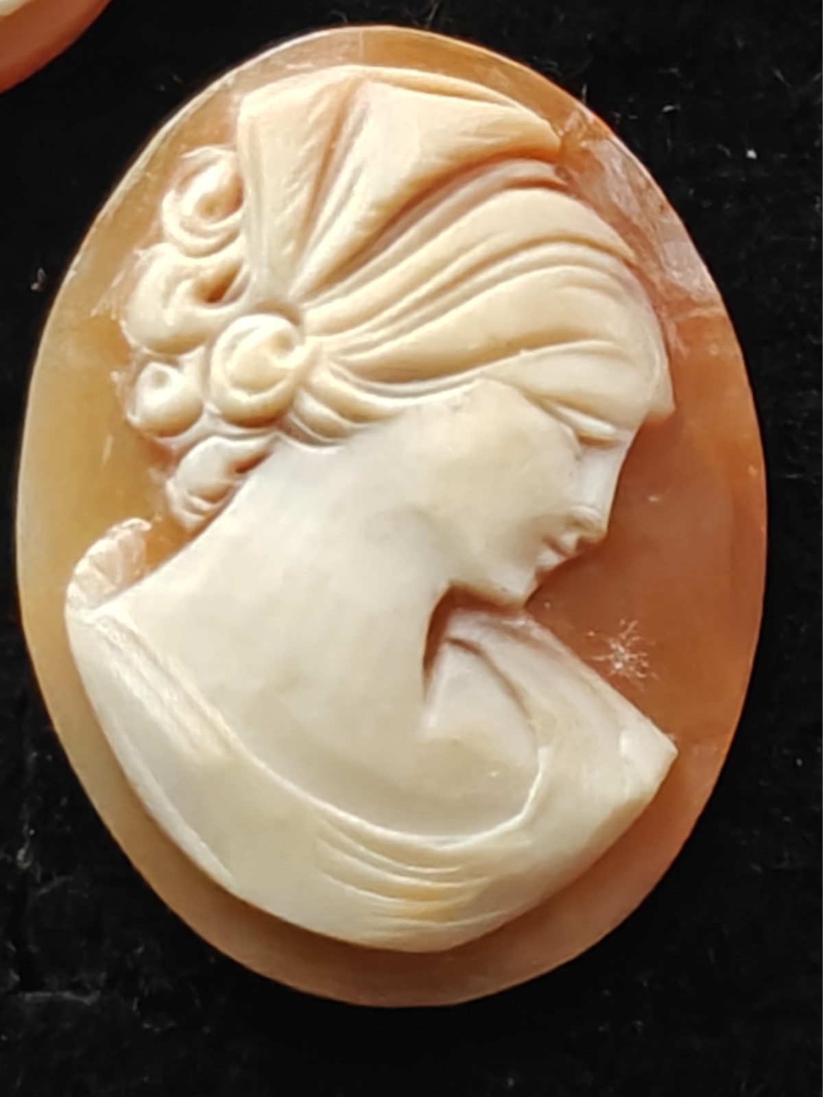 Lot of 3 Vintage Carved Cameos 1.25” Each • Shell Relief Profiles • Jewelry Craf