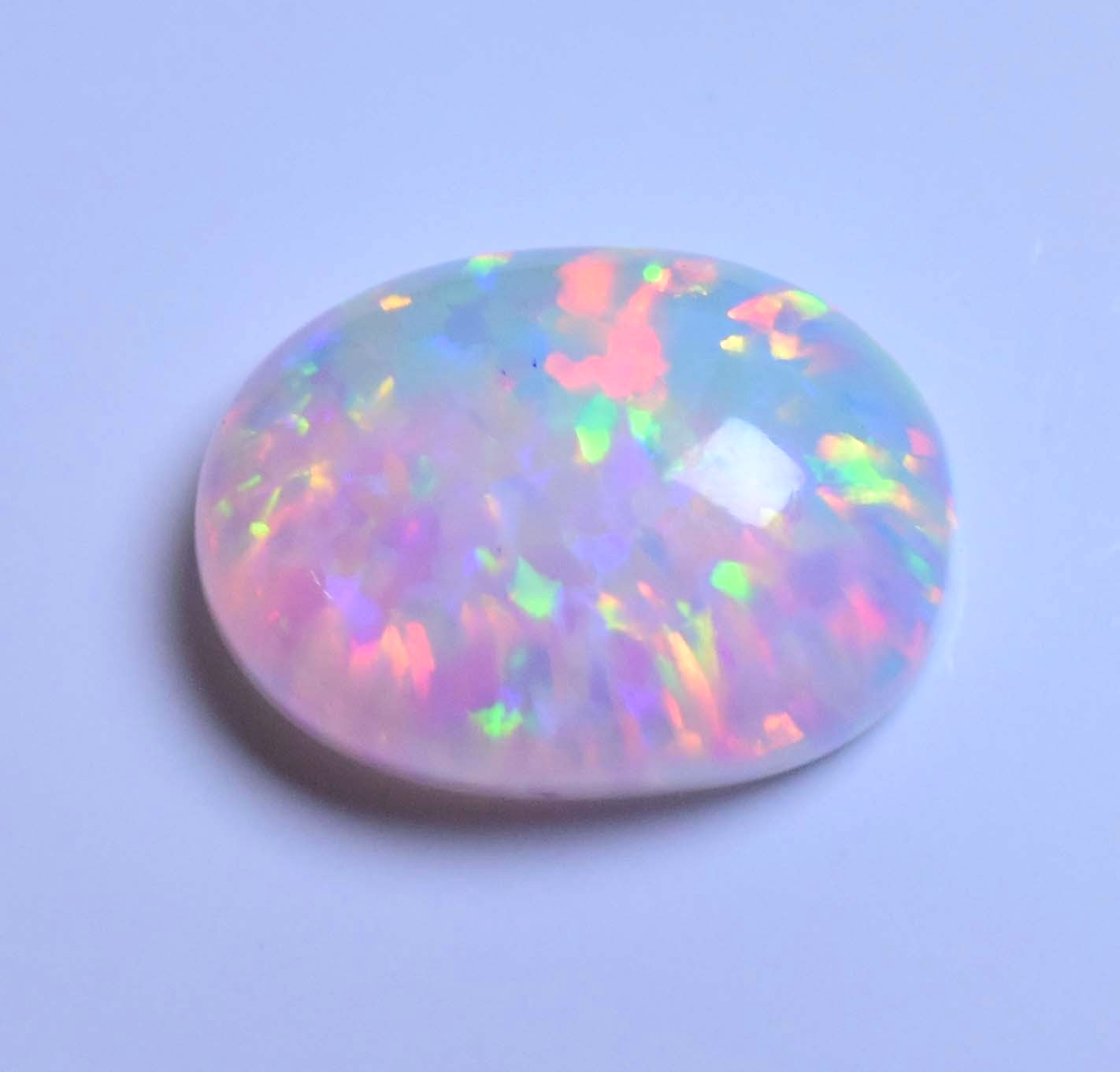 Natural Ethiopian Fire Opal 6.30 CT AGL Certified Play Of Color Loose Gemstone