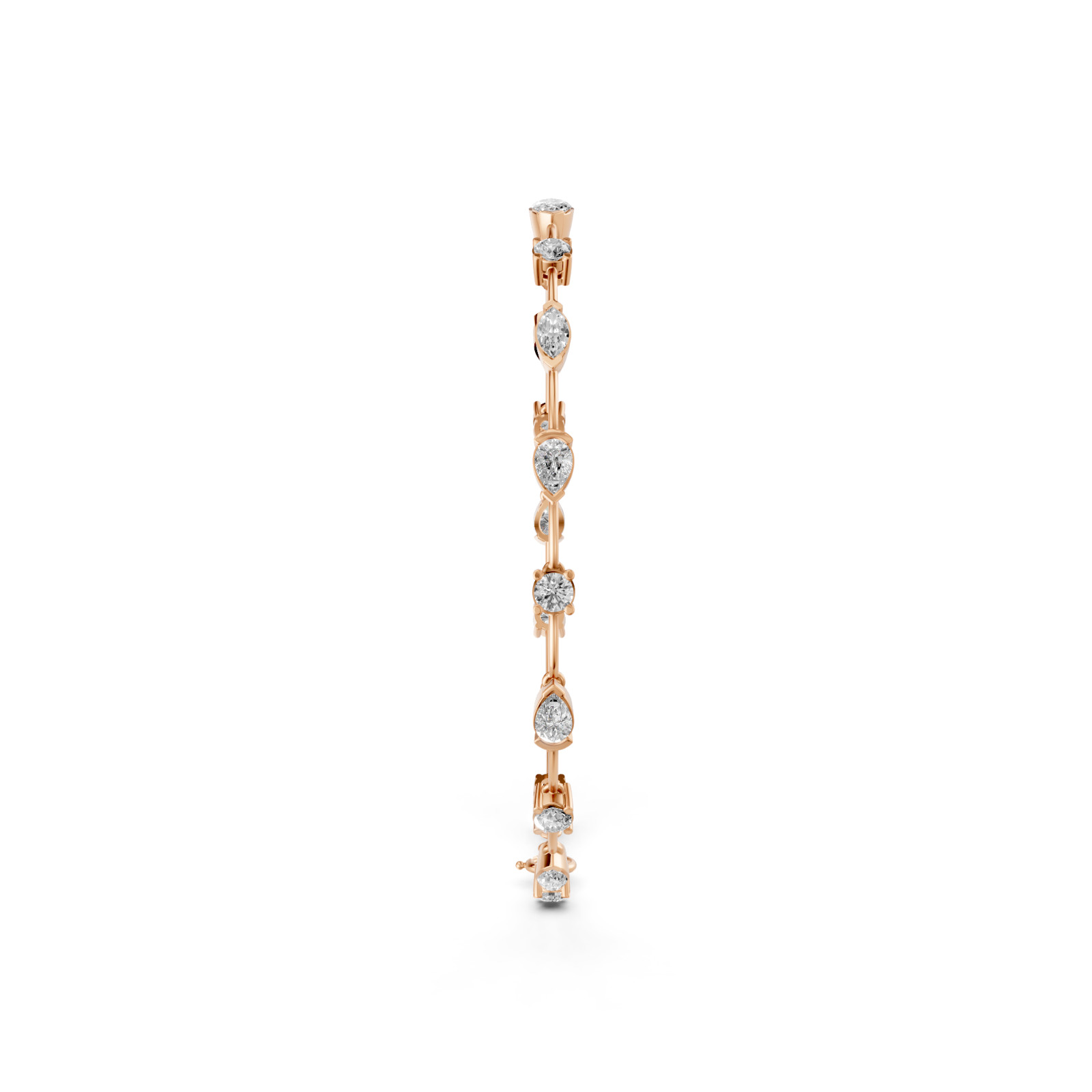 2.86 CT Marquise Lab Grown Diamond Station Chain Bracelet