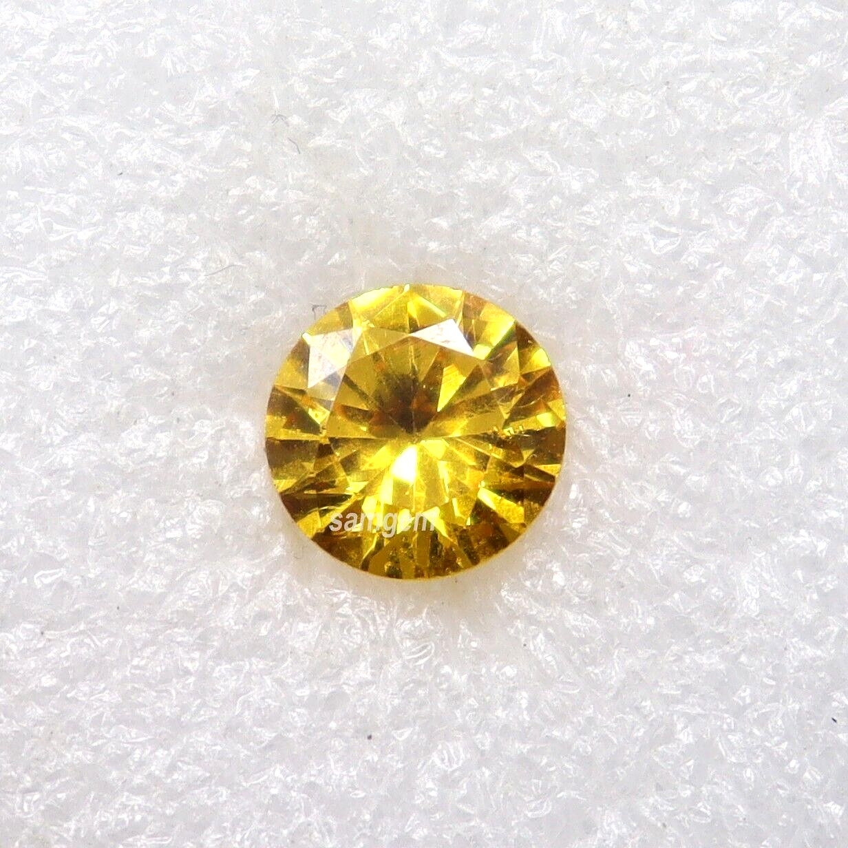 Yellow Zircon 4.20 Ct Round Shape Certified Loose Gemstone Best Offer
