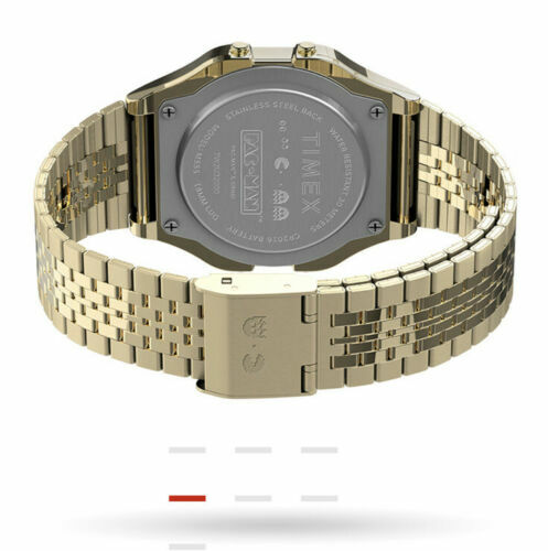 Timex T80 x PAC-MAN™ – 34mm Stainless Steel GOLD TONE Watch – BRAND NEW RARE!