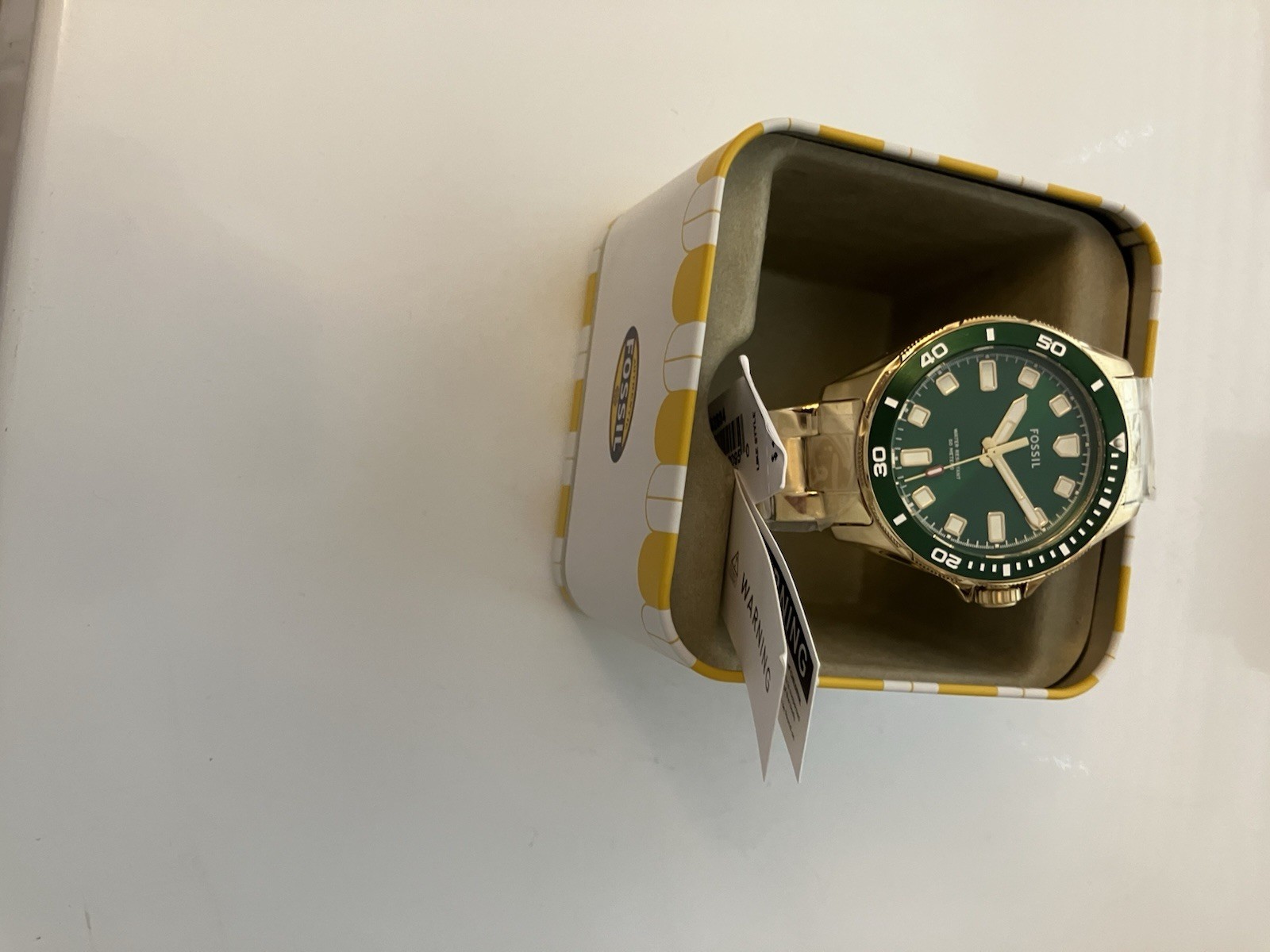 Fossil Dalton Gold Green BQ2884 Men’s Watch, Miyota 2035 Movement ! New In Box