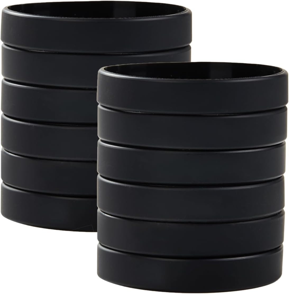Creative Black Silicone Bracelets – 12-Pack, Perfect for Events & Everyday Use