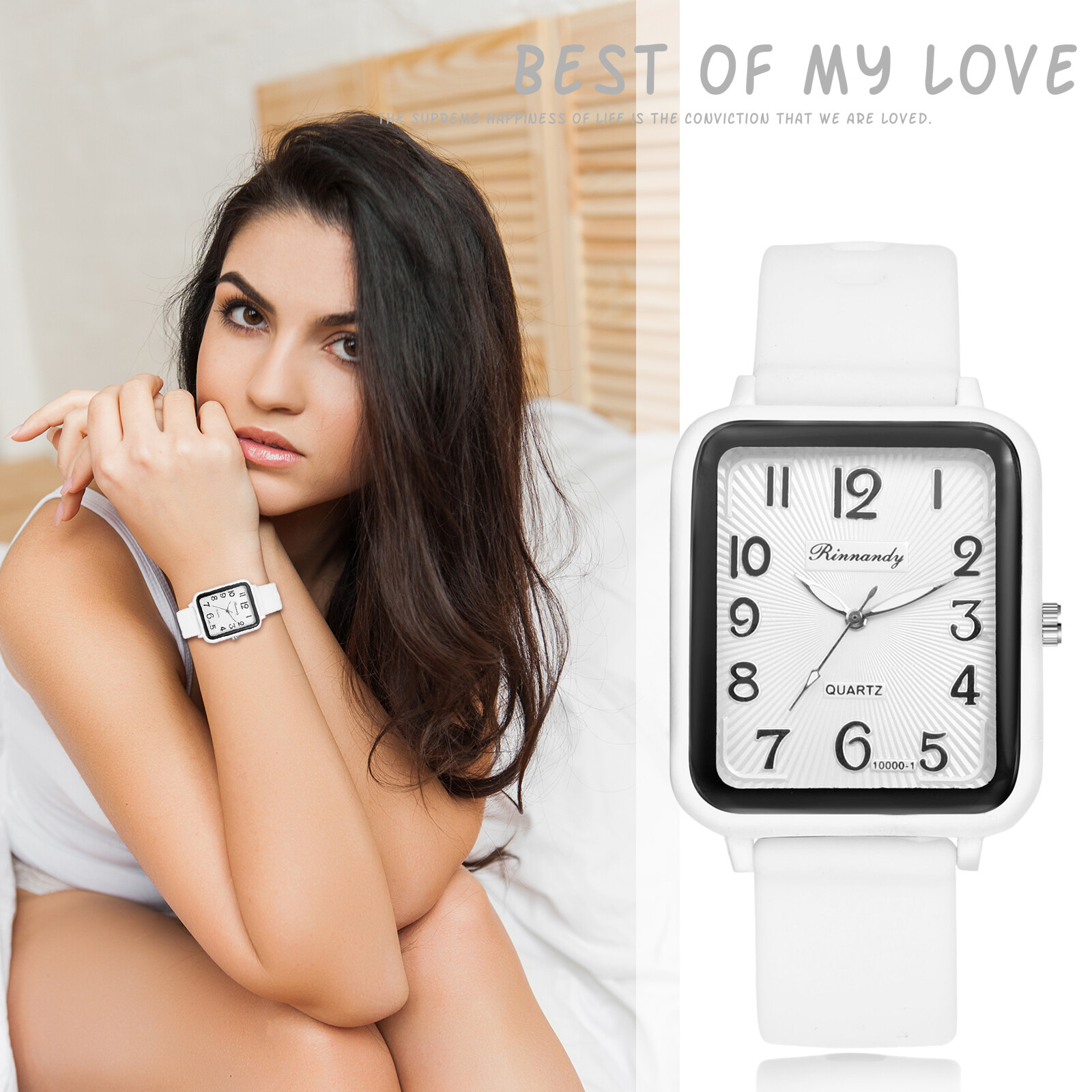 Men Women Boys Girls Sports Silicone Simple Square Dial Teens Quartz Wrist Watch