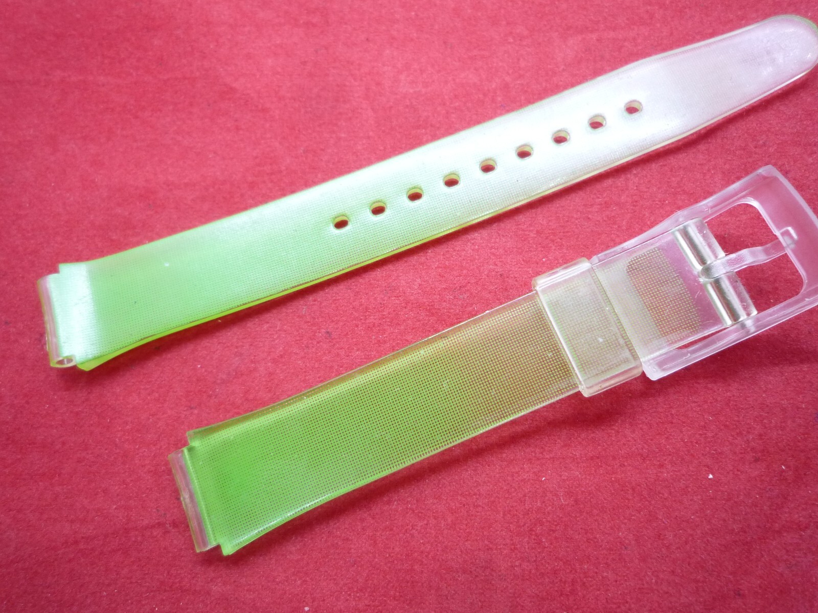 Semi Transparent Green 12 mm Resin / Plastic Childs Watch Strap 12mm Lug