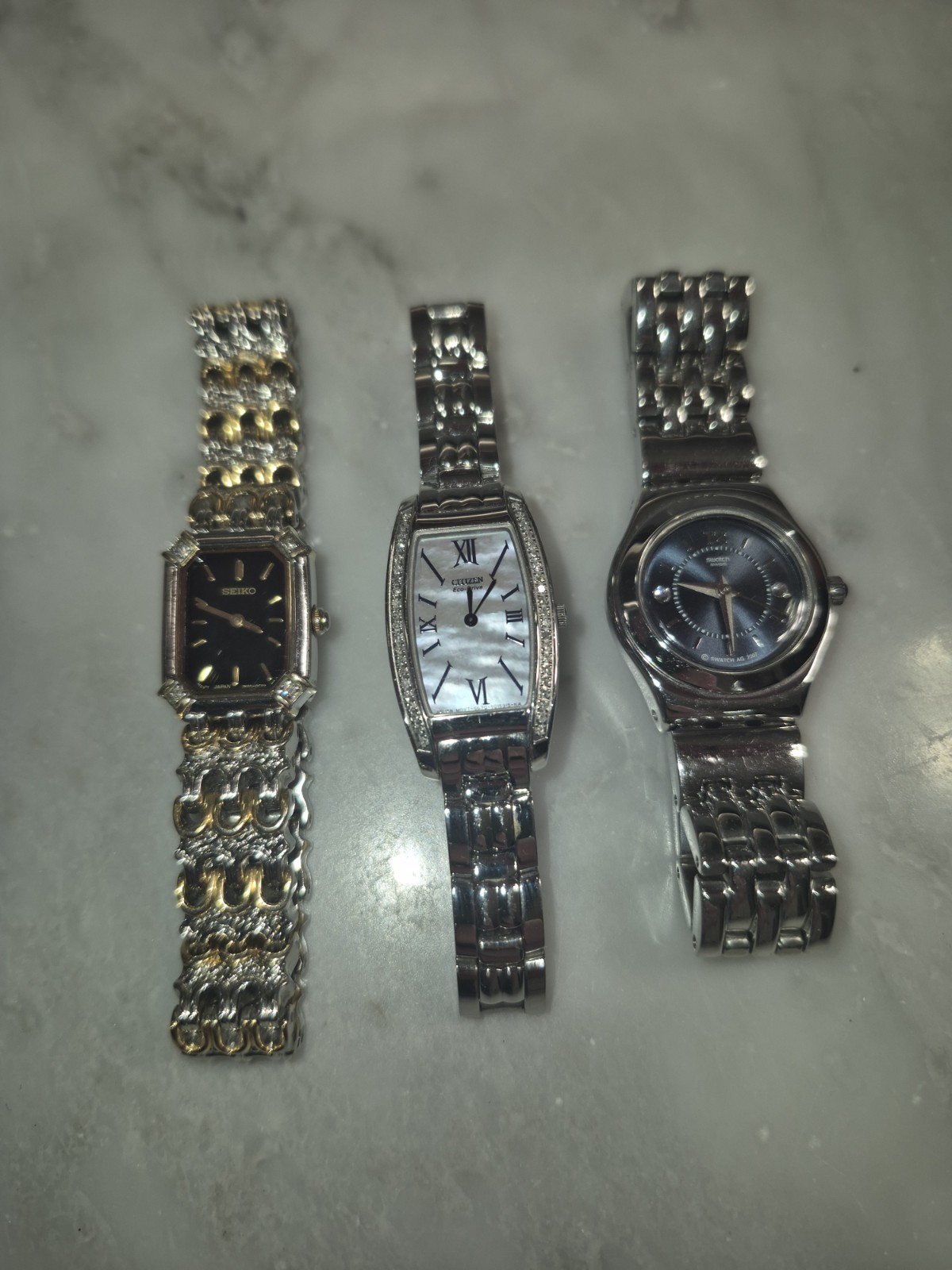 Ladies Watch Lot Seiko Citizen Swatch
