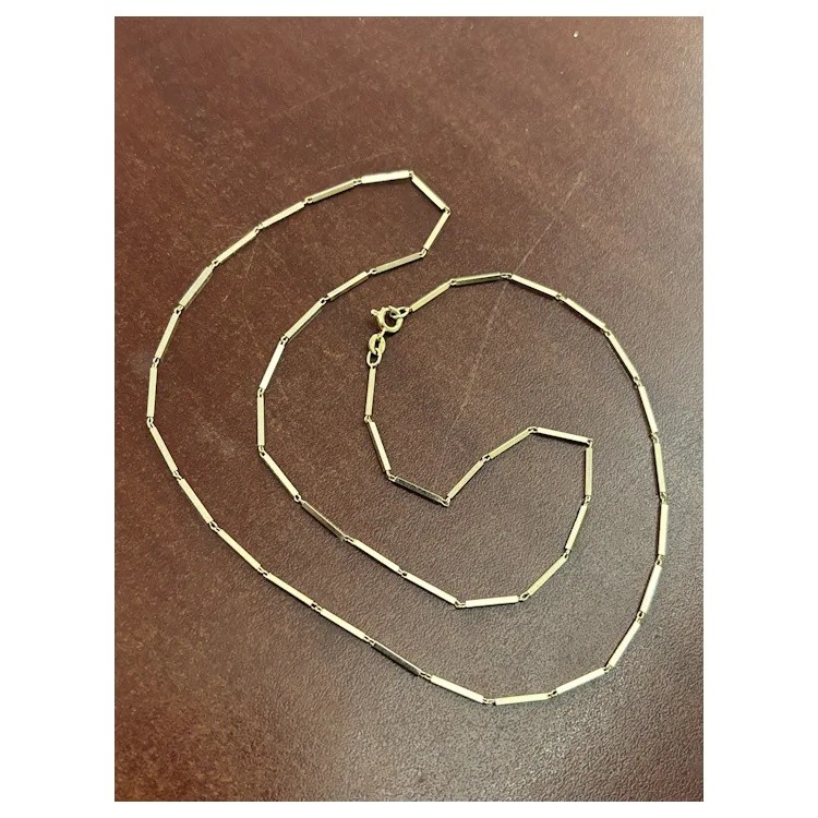 14K Rose Gold Russian Barrel Link Necklace