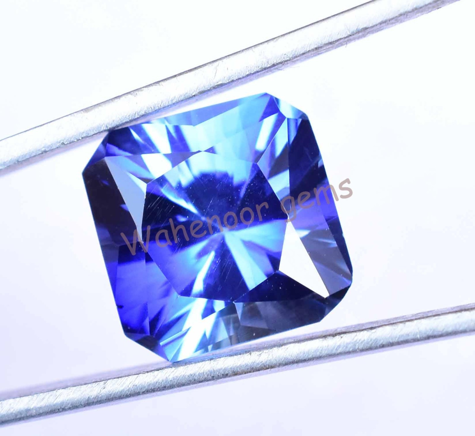 8.60Ct Natural Royal Blue Sapphire 10.9 mm Asscher Master Cut Certified Gemstone