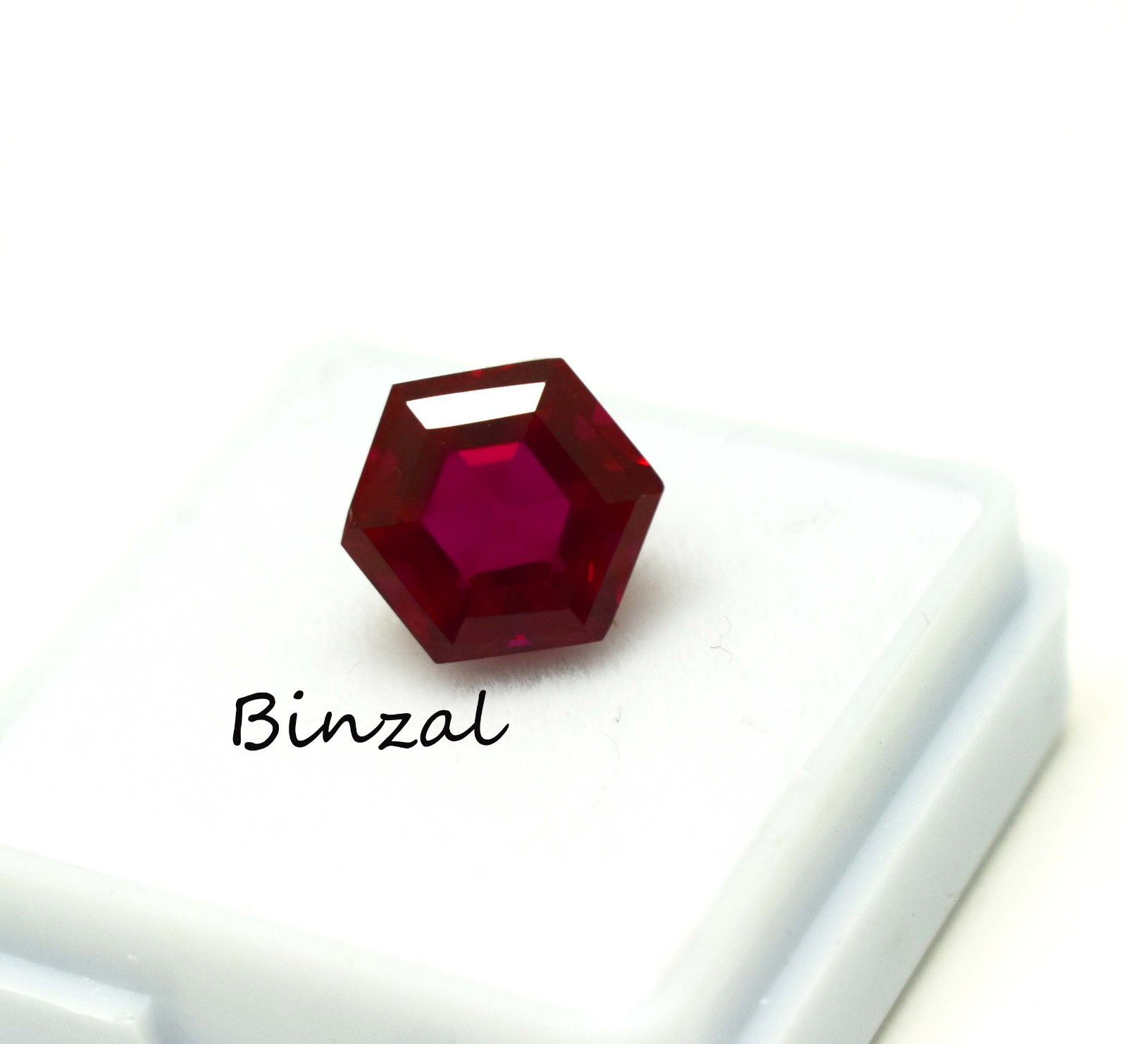 5Ct Deep Pigeon Blood Ruby Hexagon Cut Loose Gemstone Red Burma Myanmar Ruby