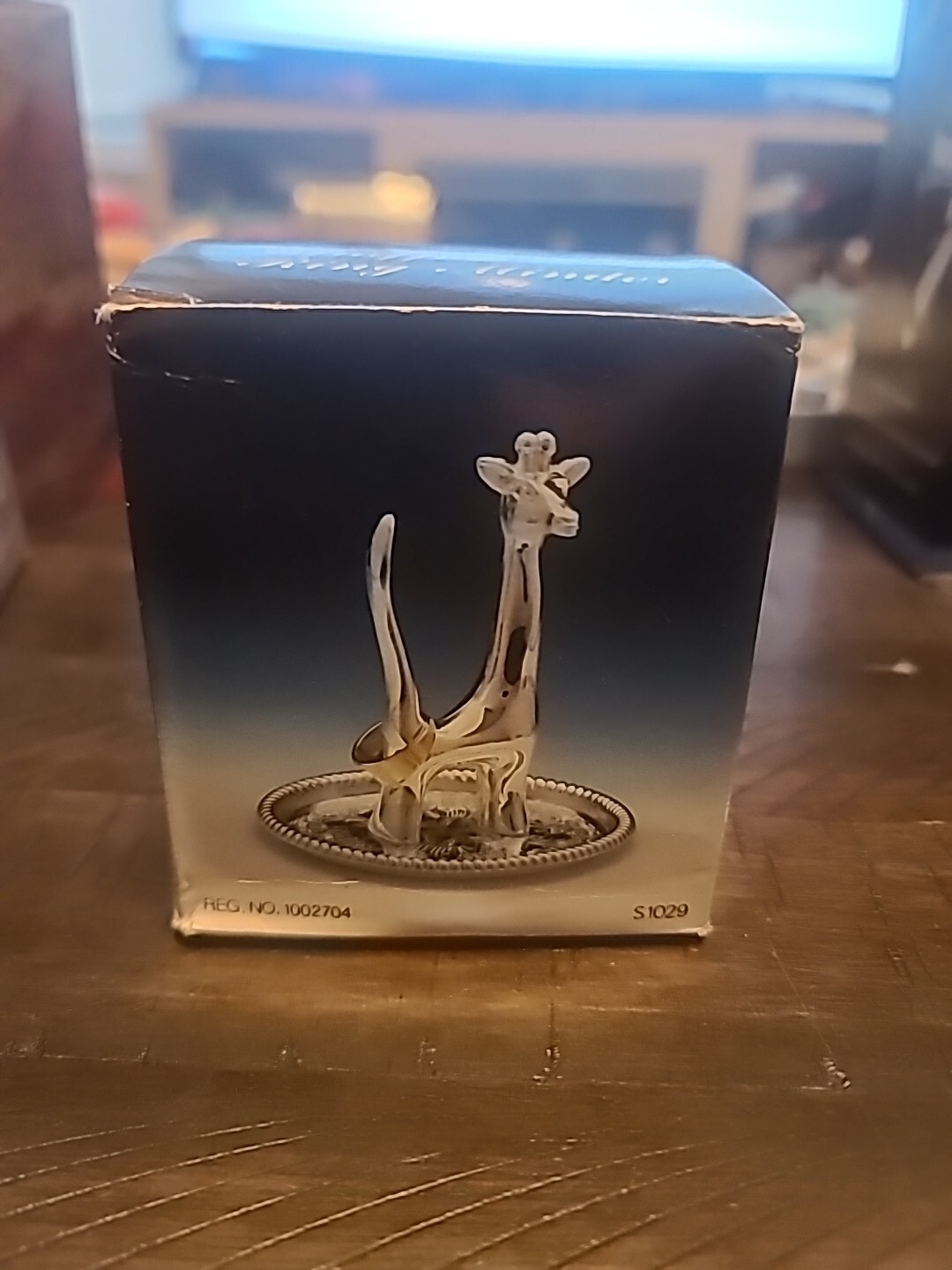 Vintage Silver Plated Zinc Alloy Giraffe – Ring Minder Made in Hongkong in Box