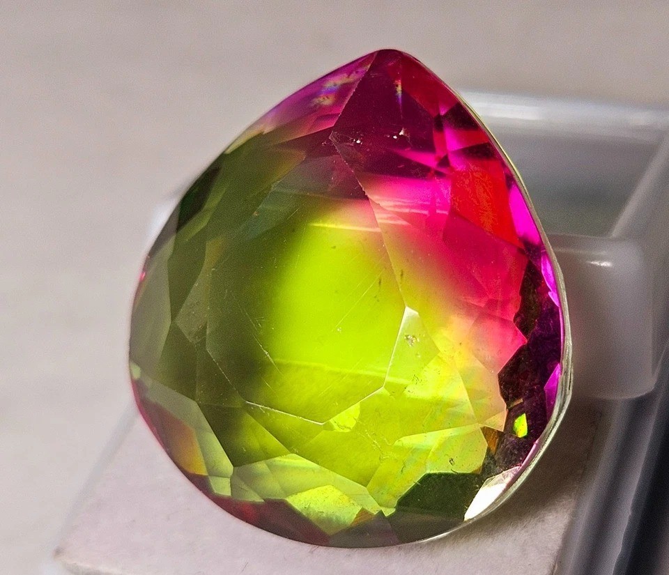 Pear Cut Natural Bi-Colour Ametrine 38-40 Ct EGL Certified Loose Gemstone