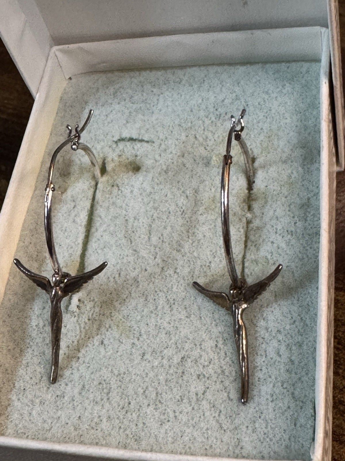 Sterling Silver 925 Steven Lavaggi Bolivia Angel of Reconciliation Earrings