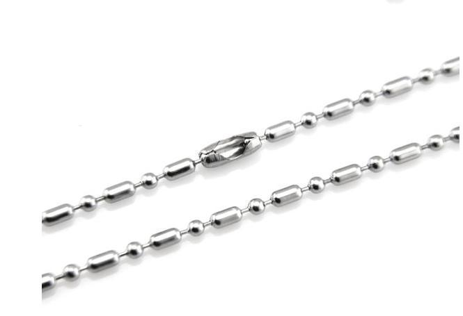 5pcs/lot 1.6/2/2.4/3mm Stainless Steel Bamboo Chain Necklace Jewelry Wholesale