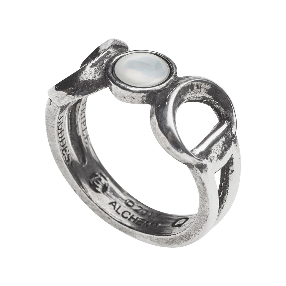 Triple Goddess Occult Ring Wiccan Maiden Mother Crone Magick Alchemy Gothic R219
