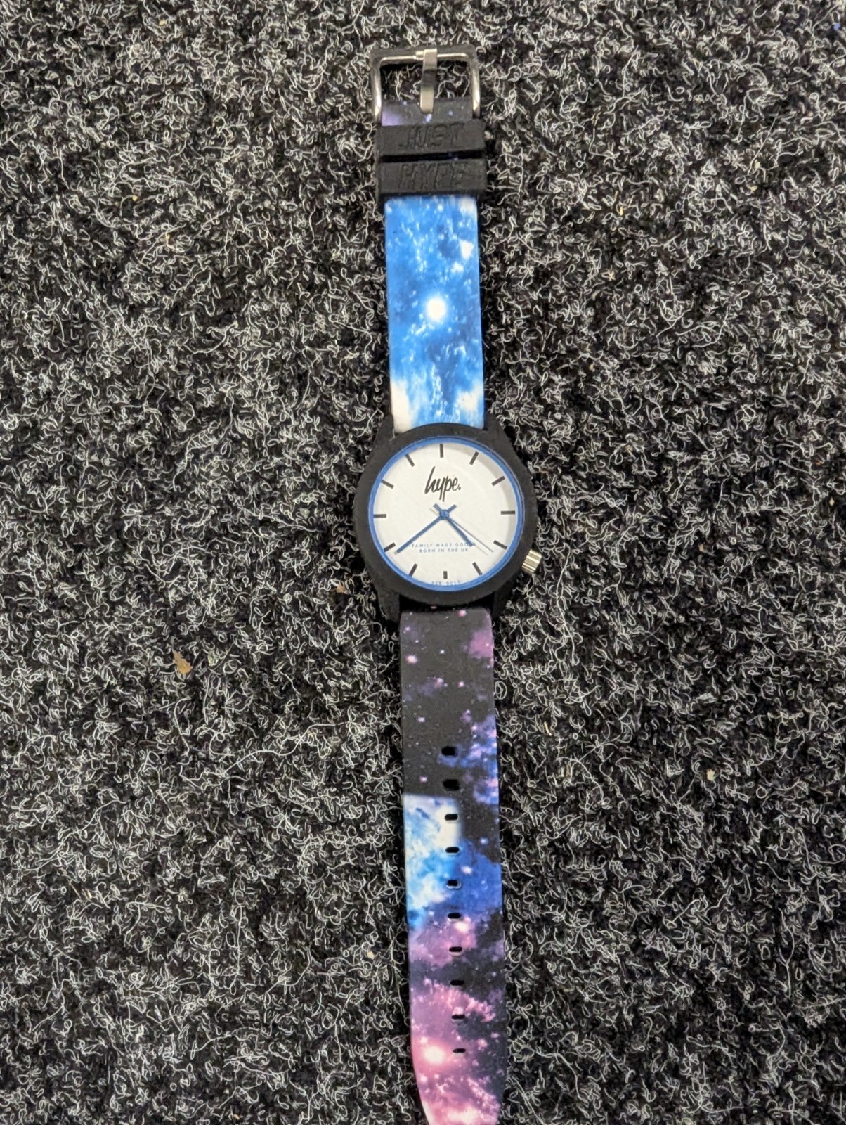 HYPE SILICONE STRAP WRIST WATCH ADULT UNISEX SPLASH PROOF GALAXY SILICONE STRAP