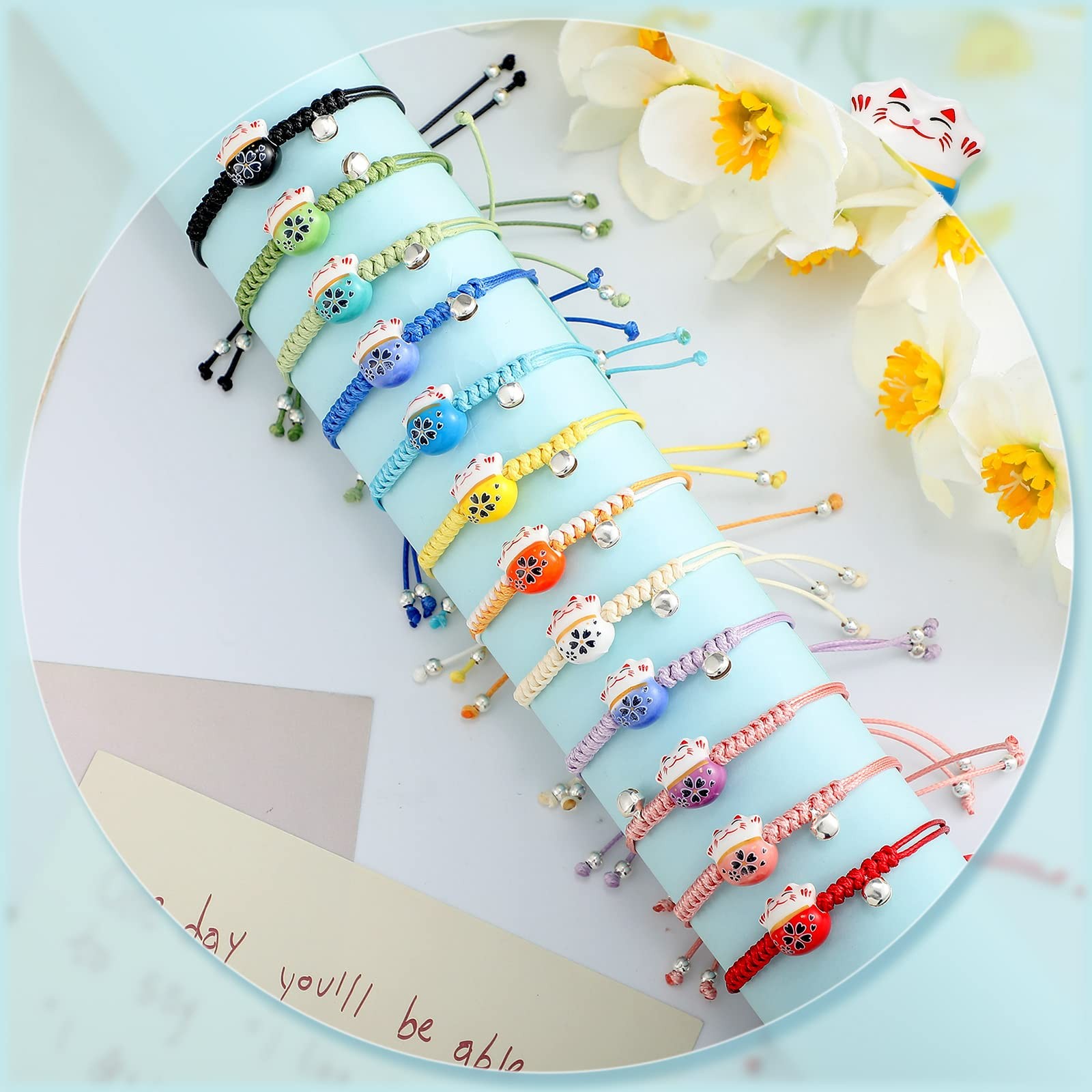 Kigeli Lucky Cat Bracelet, 6.3 inches, [inferred from design and materials]