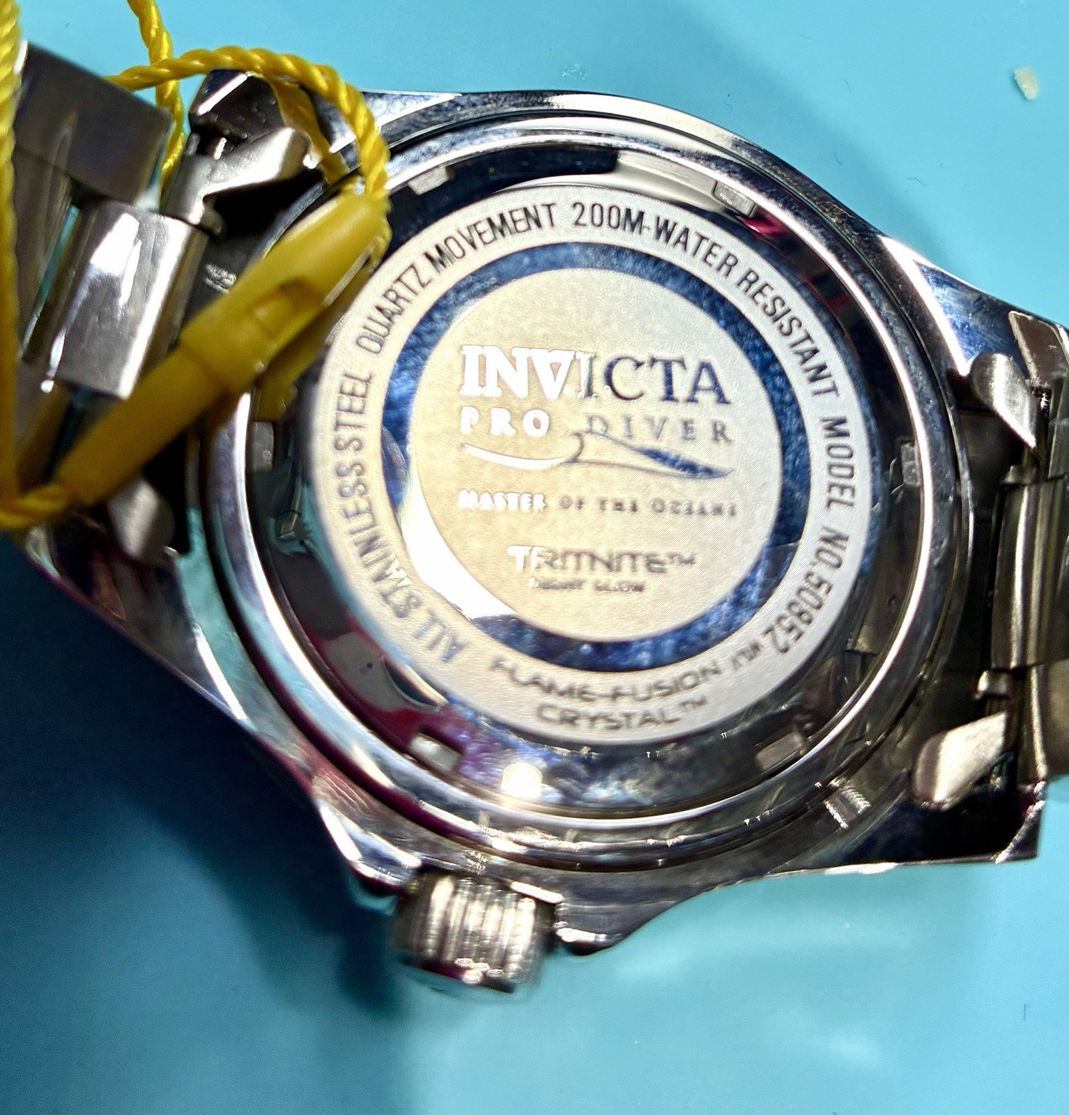 INVICTA PRO DIVER TURQUOISE BLUE BEZEL 40MM STAINLESS STEEL TMI PC32 QUARTZ!