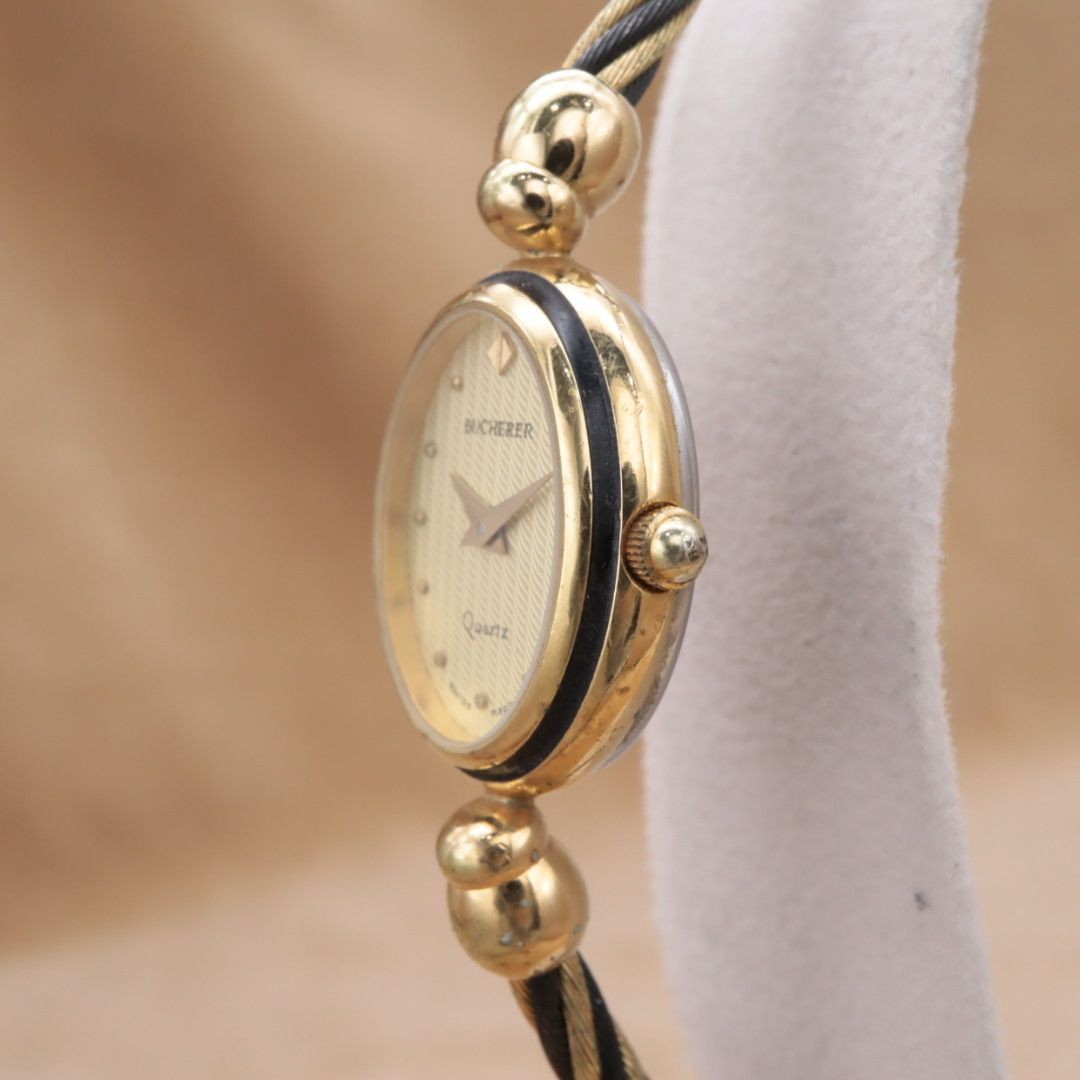 BUCHERER Oval GP Wire Dress Quartz Watch 17cm/6.69in Swiss Vintage BC