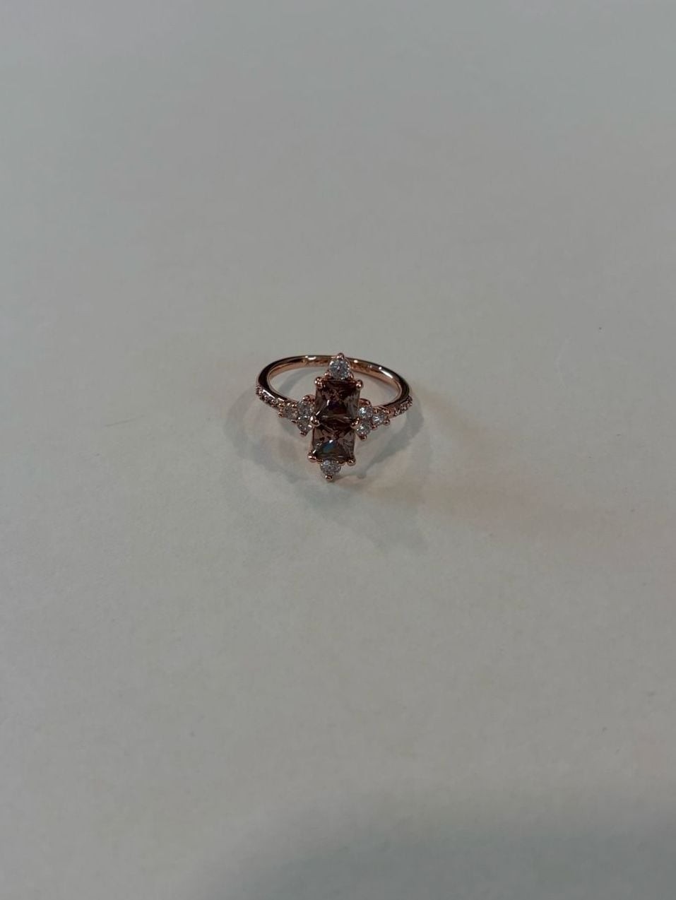 Set of 5 Rose Gold Tone Fashion Bracelets, a Ring and a Charm