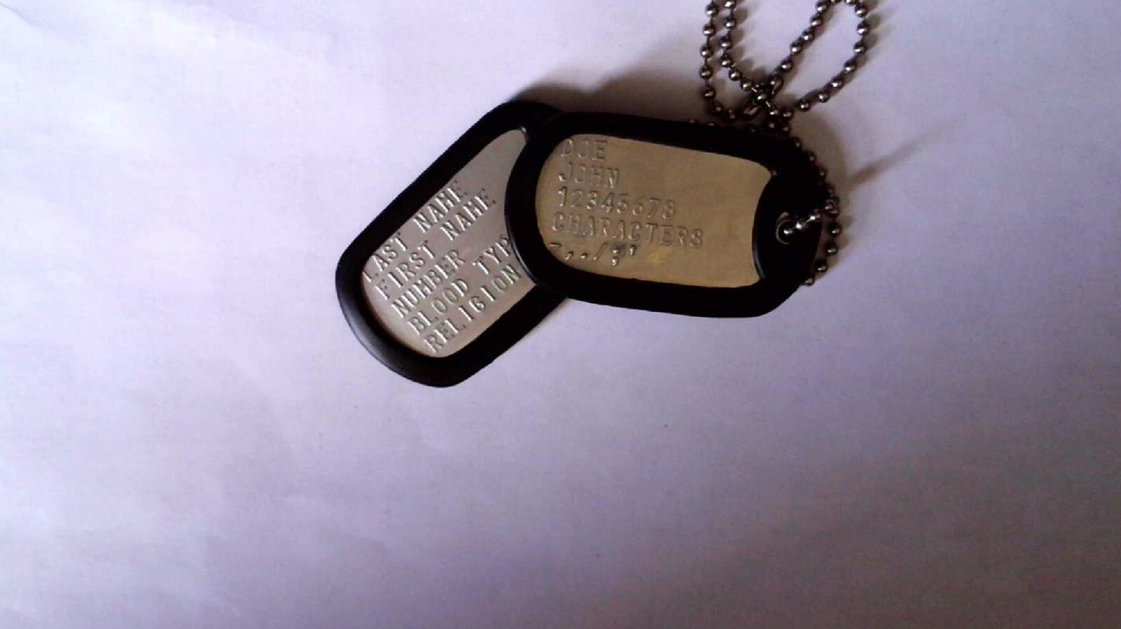 Current issue US Military dog tag set personalized