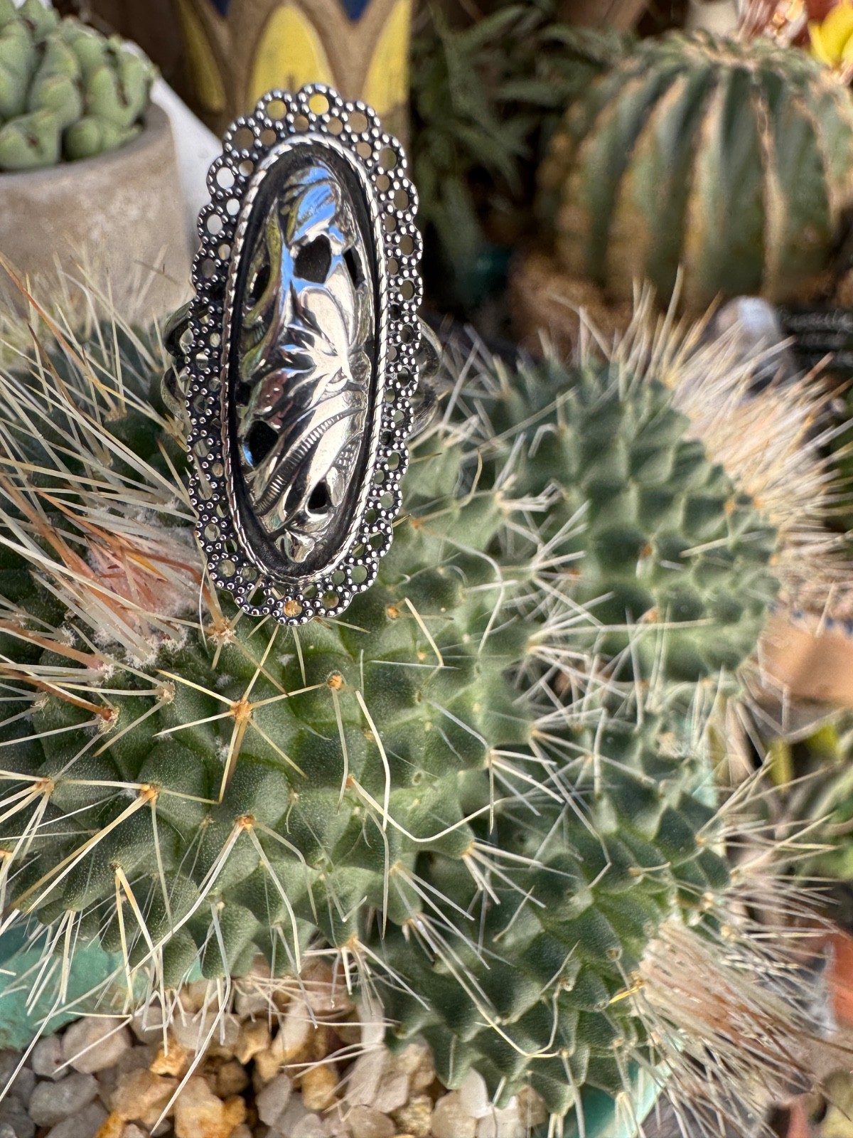 Sterling Silver Filigree Ring Signed by Artist