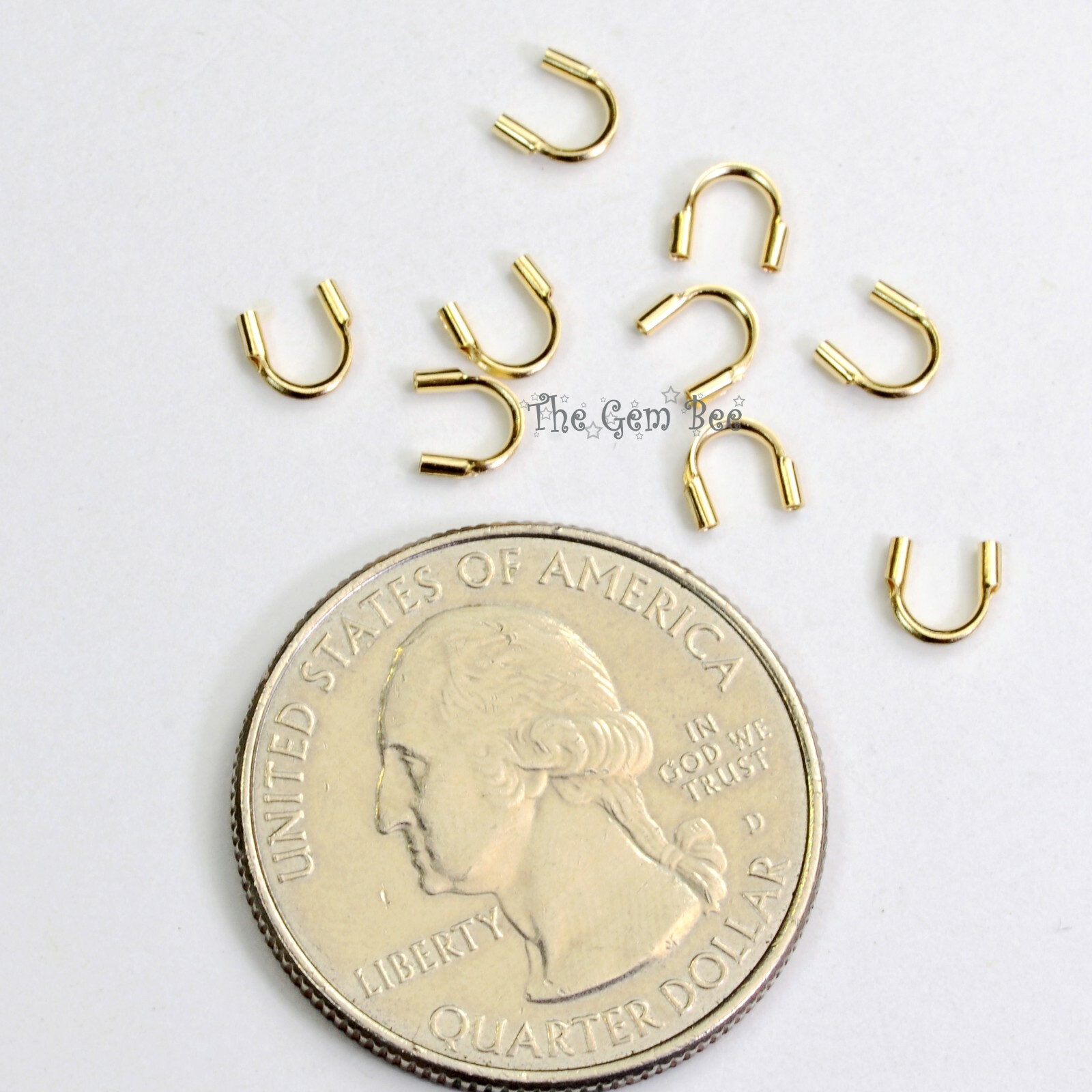 14K Solid Yellow Gold Wire Guard Cord Cover Protector Stringing Finding 0.6mm