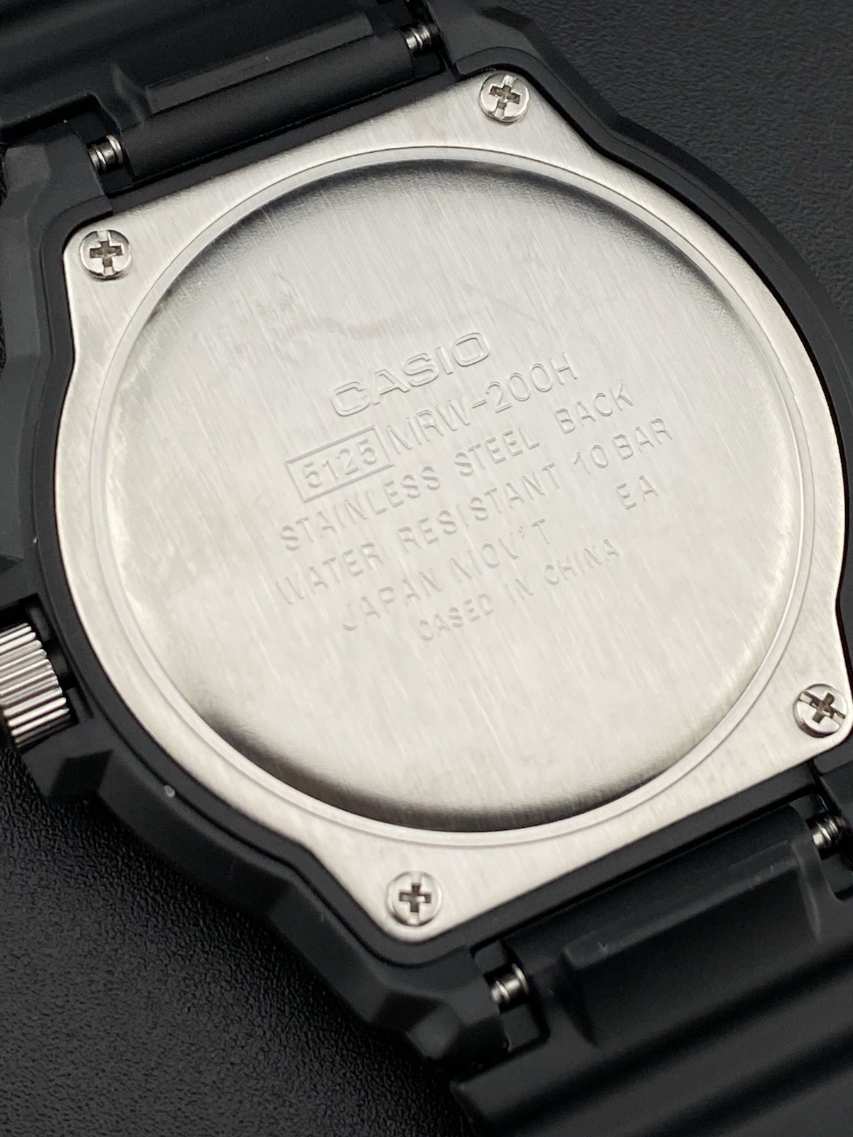 Casio White Round Day Date Dial Black Band Sport Diver Style Men’s Watch