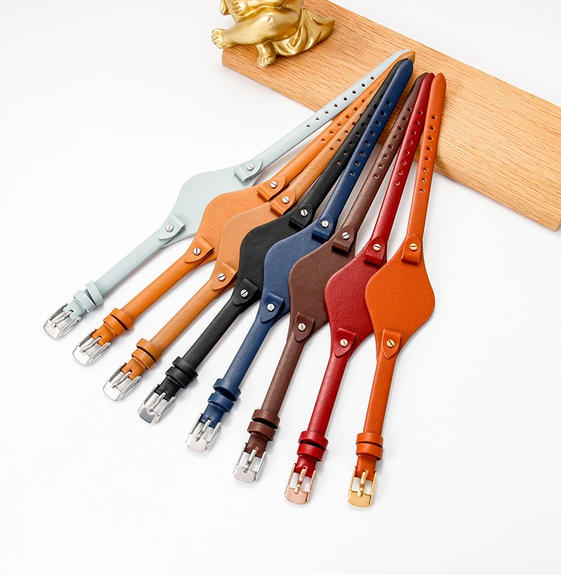 For FOSSIL ES3077 2830 Genuine Leather Watch Straps Womens Tray Wrist Band 8MM