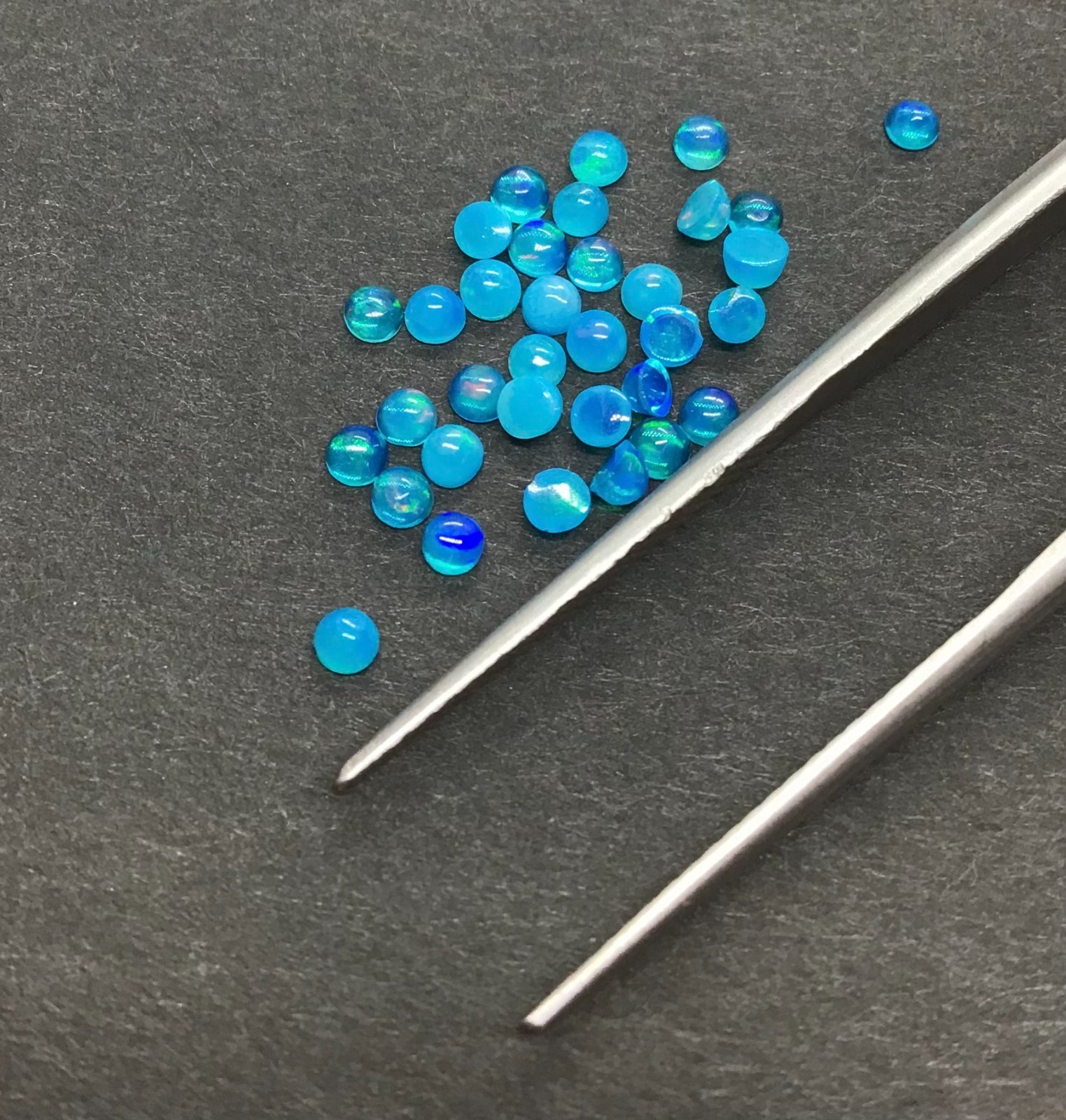 Ethiopian Opal Flat Back Natural Paraiba Fire Round AAA Loose Gemstone Jewelry