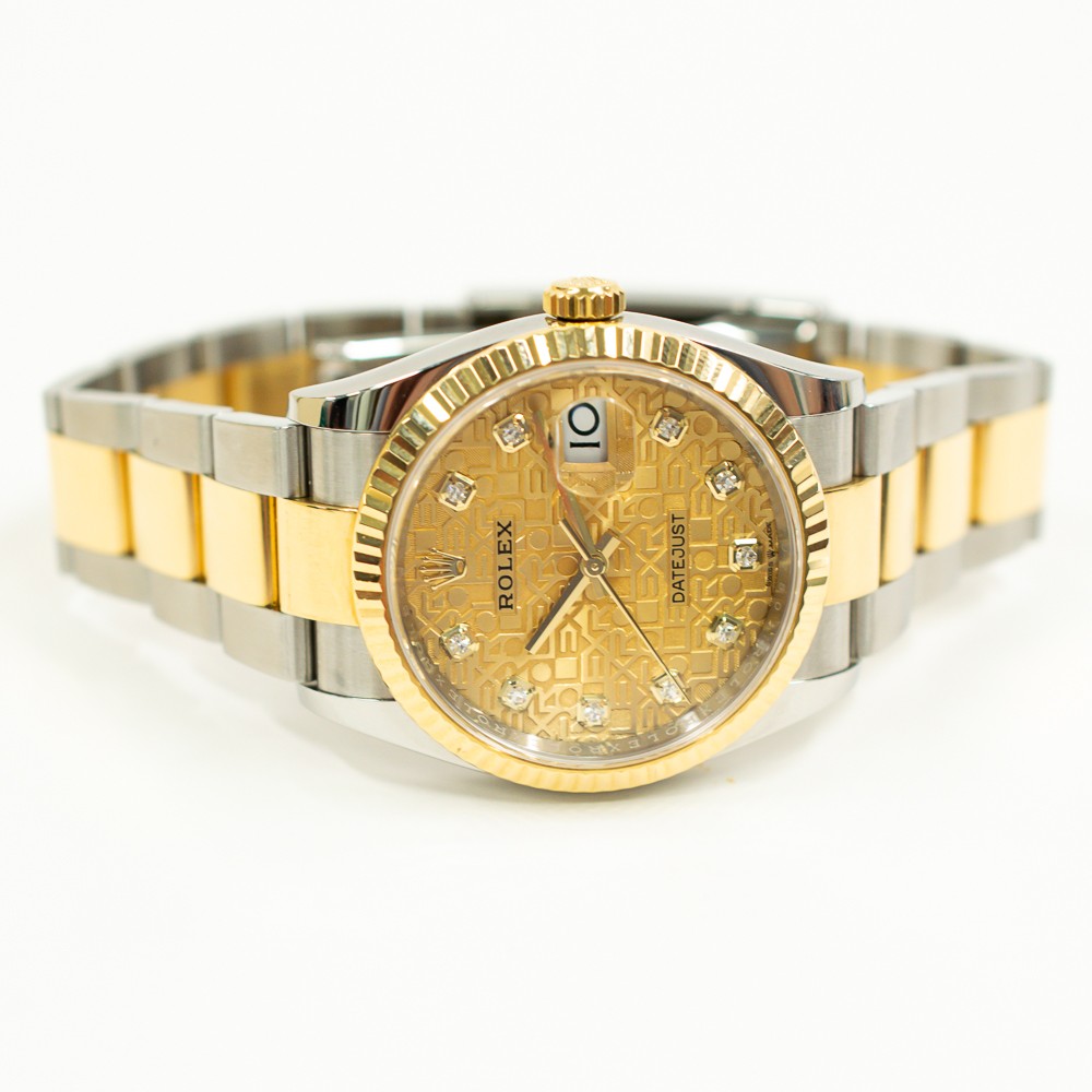 2021 Rolex Datejust 36, 126233, Steel & Gold, Champagne Jubilee Diamond Dial,…