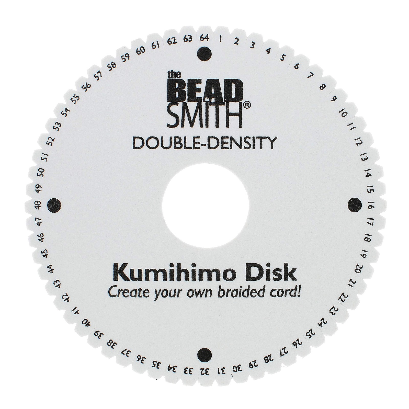 The Beadsmith Round Kumihimo 6 inch, 64 Notch, 0.75″ thick, 1 pc.,