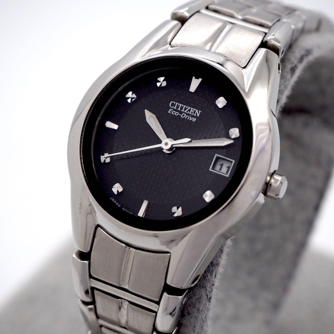 291 Working CITIZEN Watch Ladies Solar Eco Drive Black