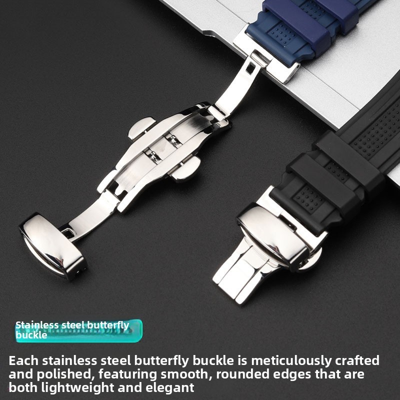 For Zenith DEFY SKYLINE 03.9302/9301/9303 High-end Fluororubber Watch Band Strap