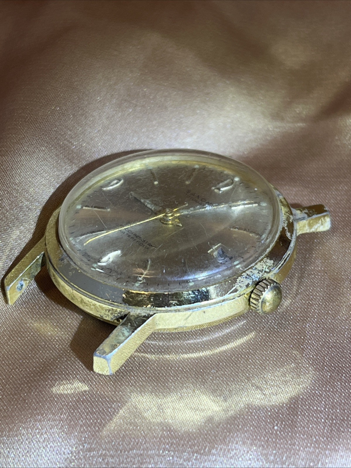 1960s Saxony Watch Co. Automatic Watch – One Jewel – For Parts Not Working