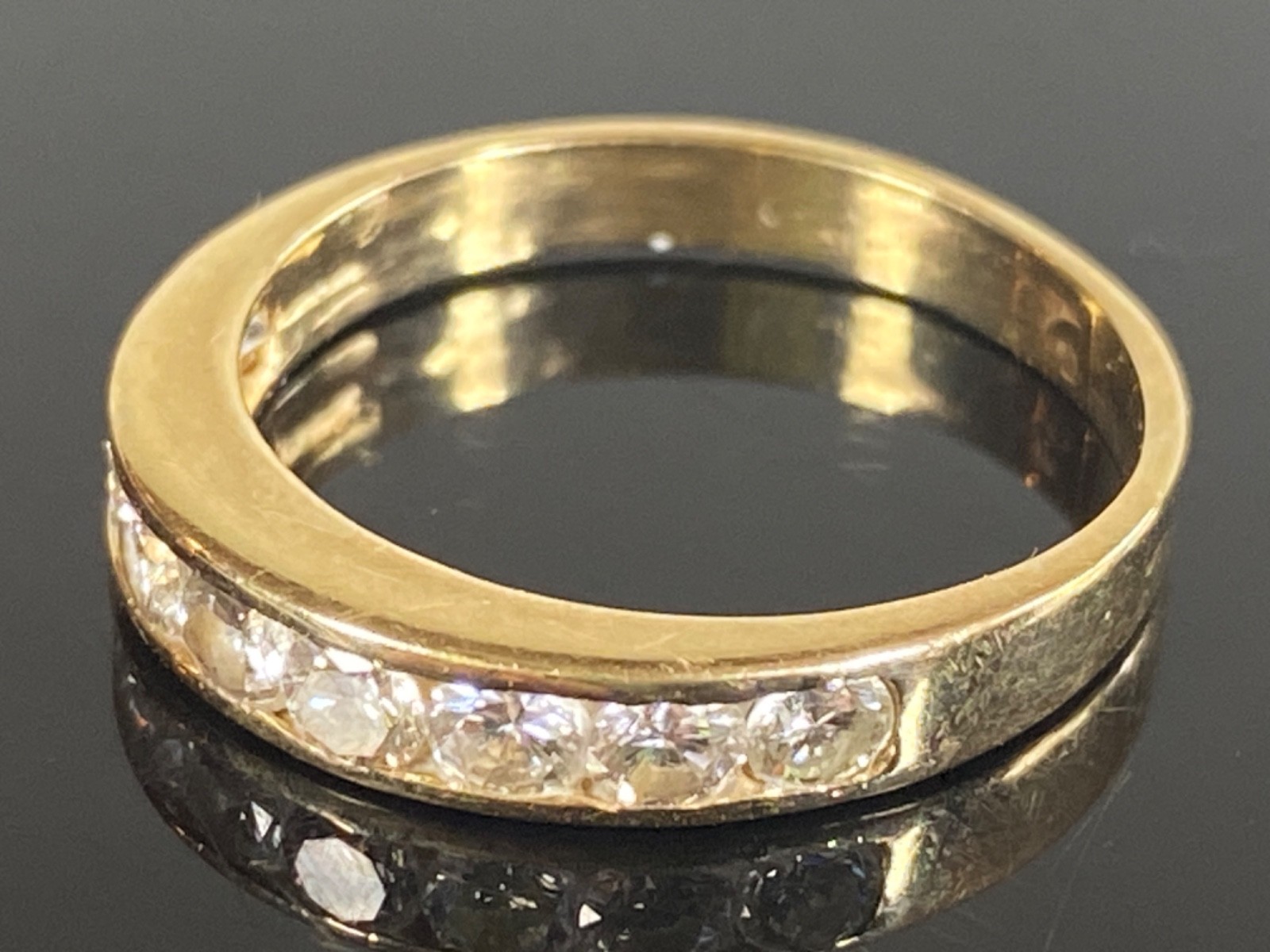 14K Yellow Gold Diamond Band Ring – Size 6.5 / 2.4 Grams / .90–1.00 CTW